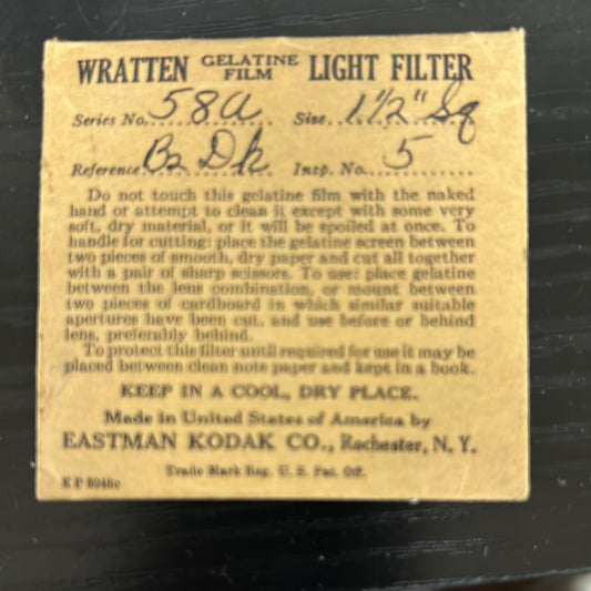 Kodak Wratten Gel Filter (No.58A)  2" x 2"