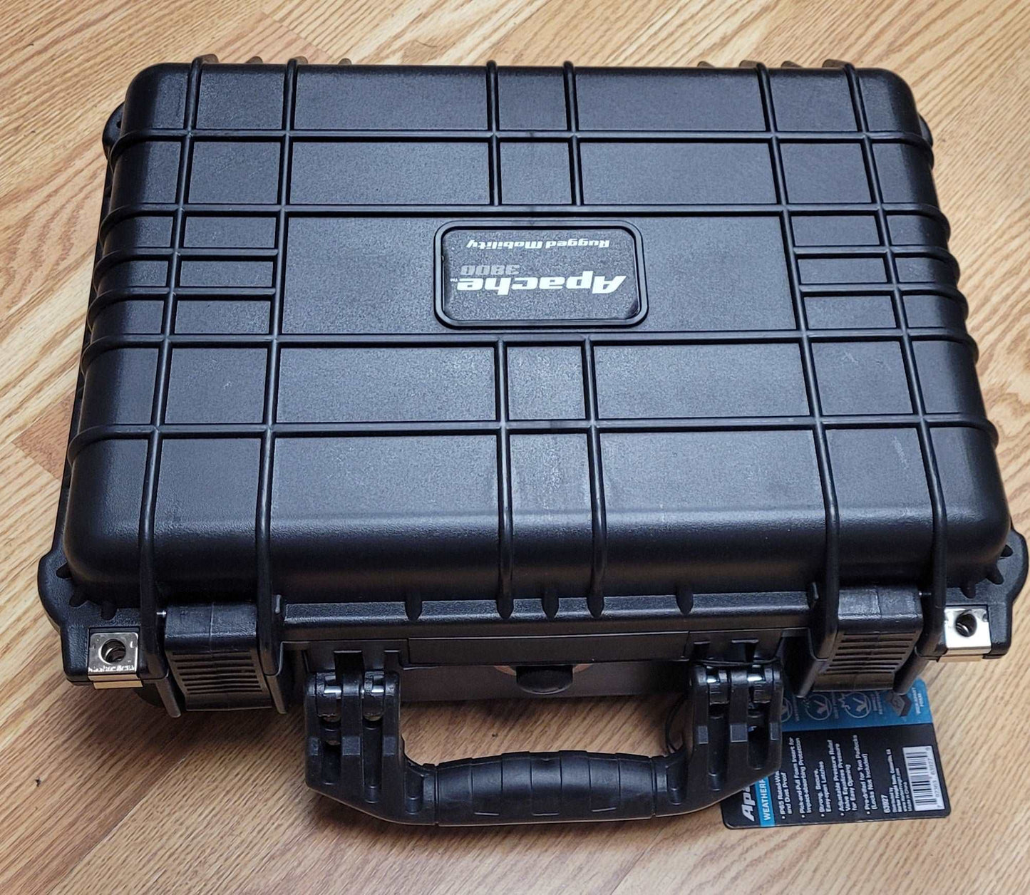 APACHE 3800 Weatherproof Padded Protective Case Pick N Pluck Foam Black