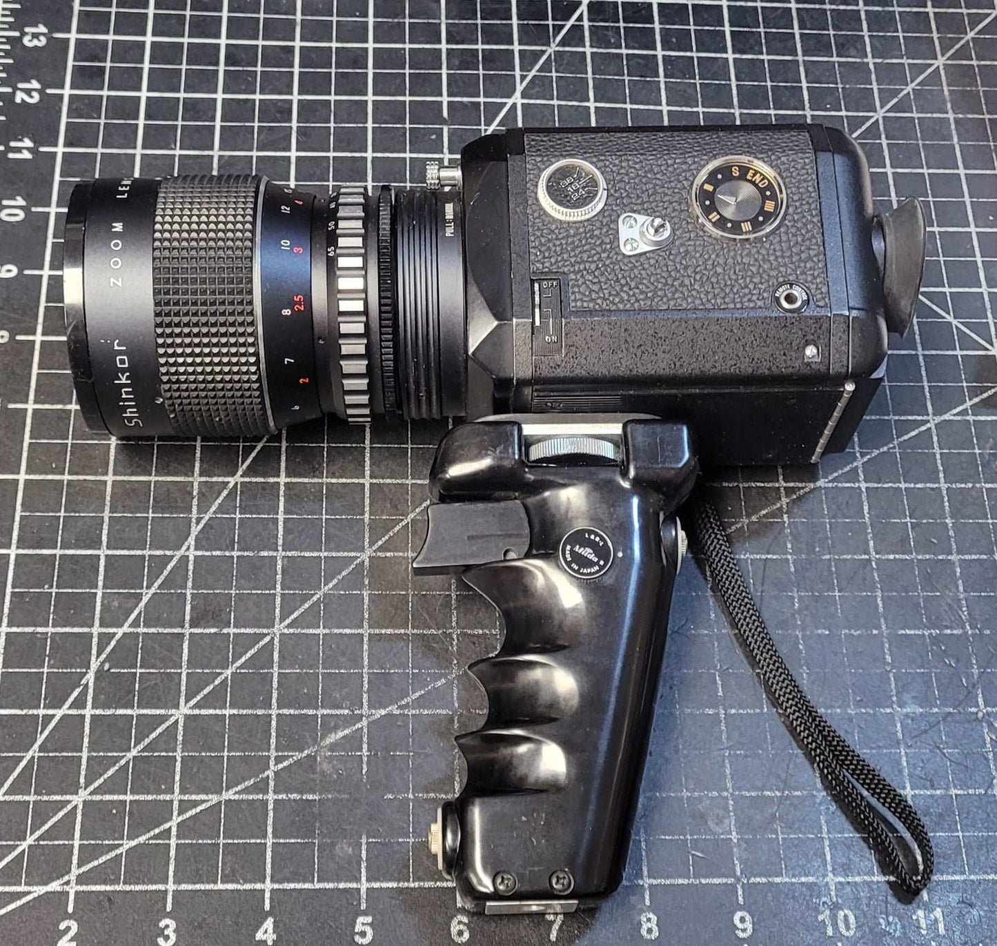 3M Synchro Zoom Super 8mm Camera with Shinkor 6.5-65mm zoom lens