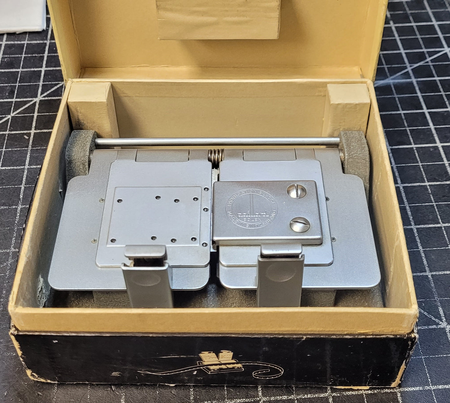 BOLEX PAILLARD TRIFILM 8MM, 9.5MM & 16MM HEAVY METAL FILM SPLICER