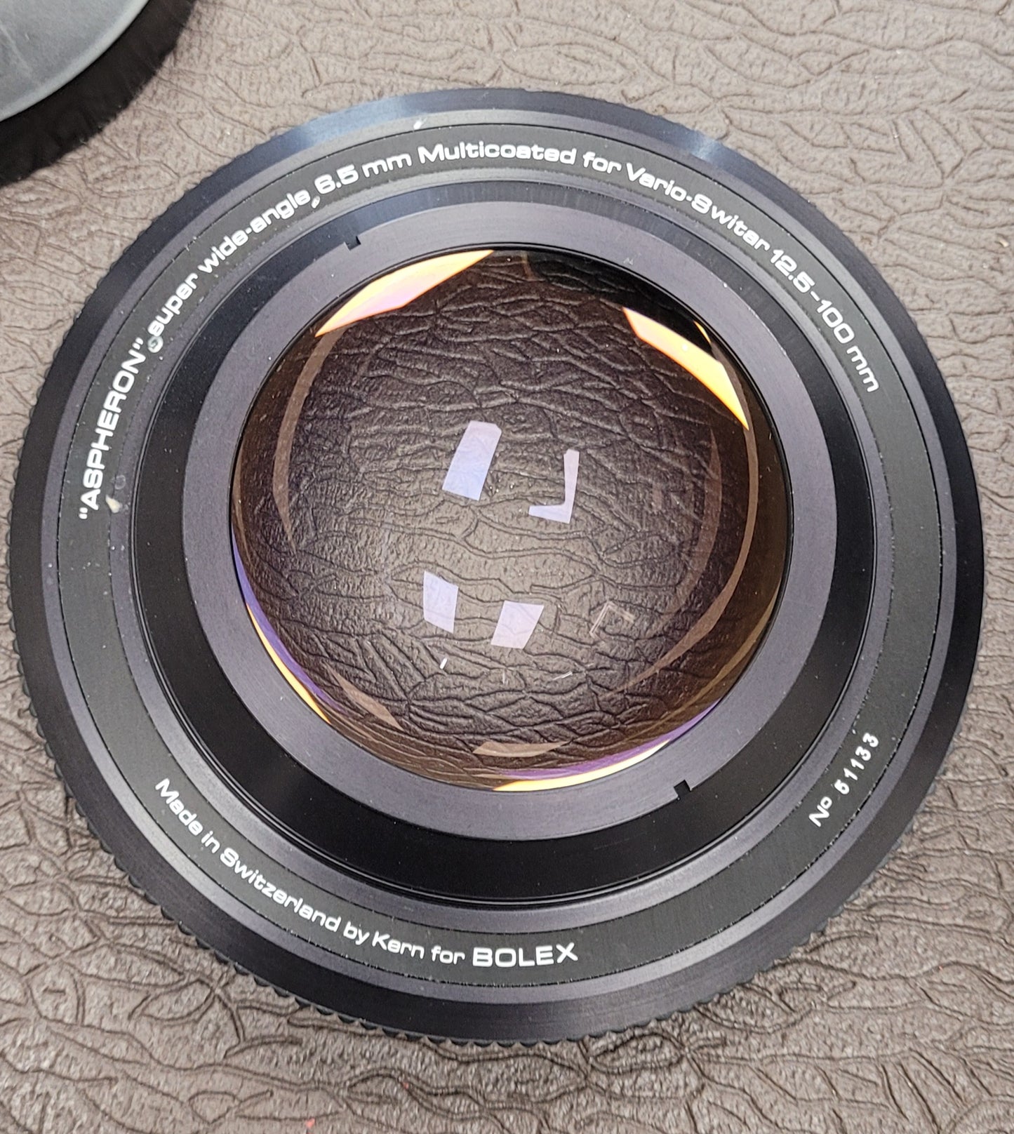 Kern Vario-Switar 115PTL 14.5-115mm f2.3 Super 16 Multicoated Macro Zoom lens Bolex Bayonet Mount S# 1120596 with Bolex 7.5mm Wide Angle Aspheron S# 51165