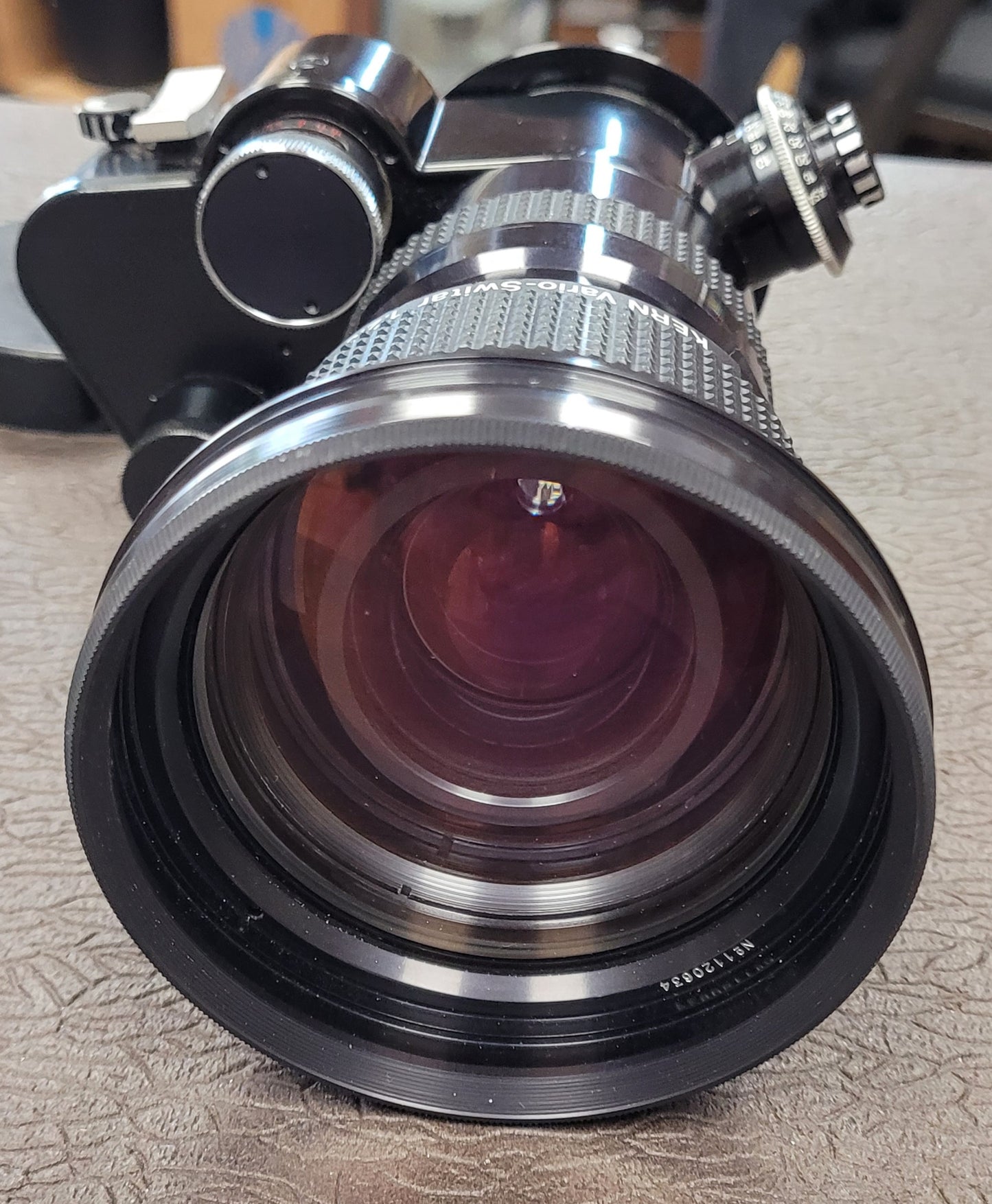 Kern Vario-Switar 115PTL 14.5-115mm f2.3 Super 16 Multicoated Macro Zoom lens Bolex Bayonet Mount S# 1120596 with Bolex 7.5mm Wide Angle Aspheron S# 51165
