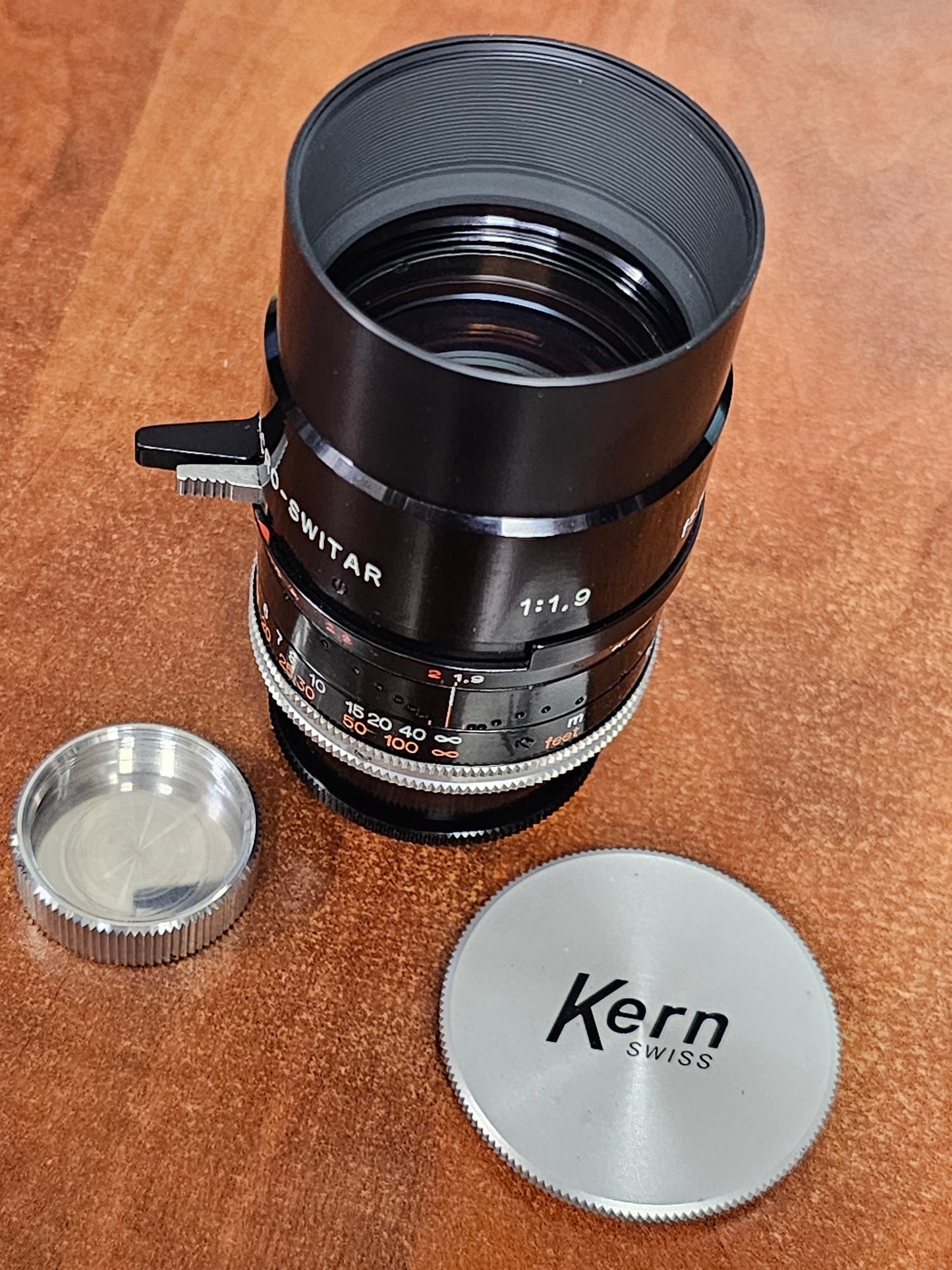 Switar 75mm Macro Preset f1.9 Multicoated C-Mount Lens (Black Version) S# 1122191