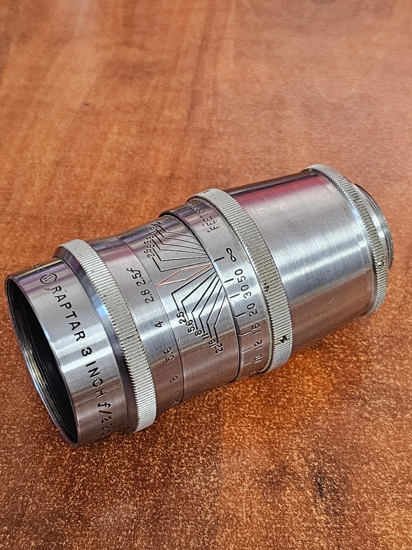 Wollensak Cine Raptar 75mm 3" f2.5 C-Mount Telephoto lens S# C95004