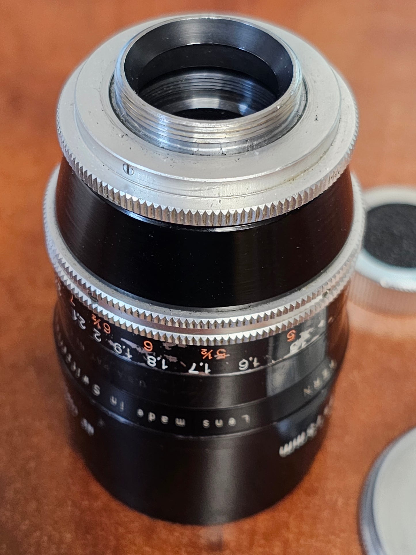 Switar 75mm Macro Preset f1.9 C-Mount S# 1022405