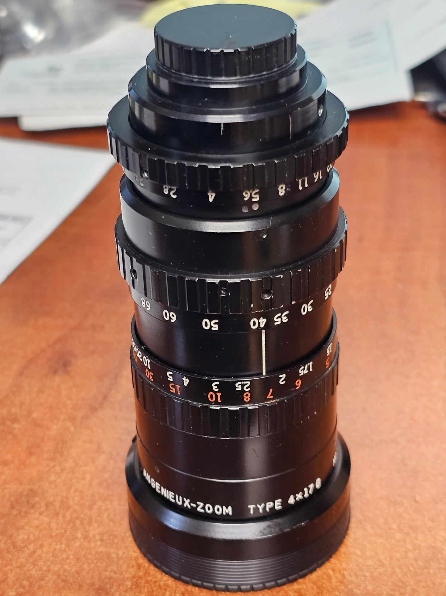 Angenieux 17-68mm f2.2/T2.5 C-Mount Zoom lens Type 4x17B (Black Version) S# 1297901
