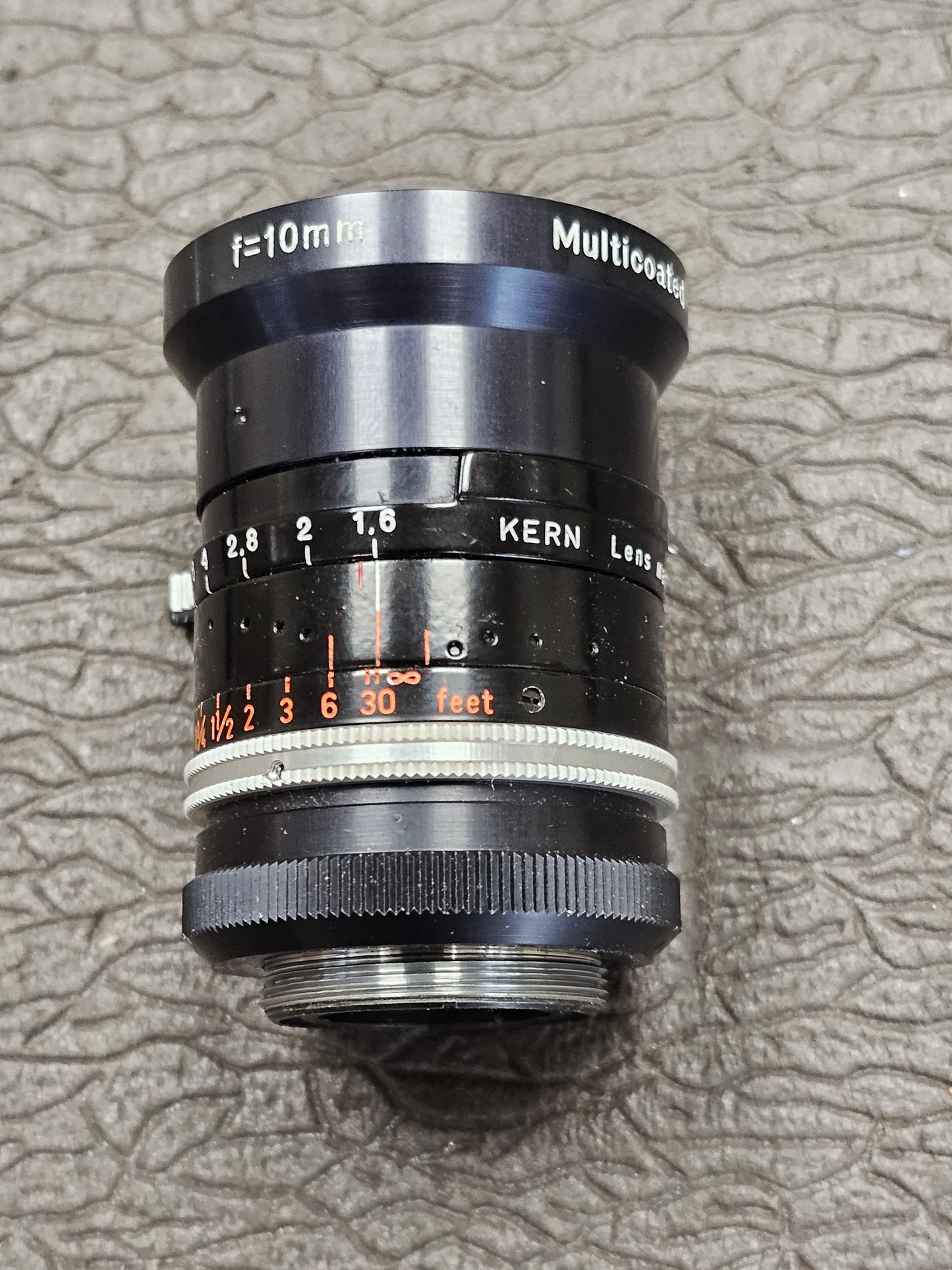 Switar 10mm f/1.6 Multicoated C-Mount Lens ( Black Version) S# 1145335