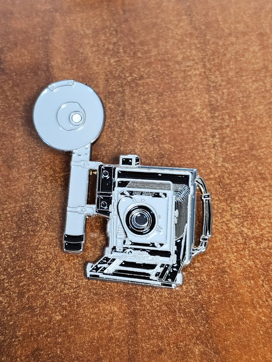 Polaroid Flash Camera Enamel Lapel Pin