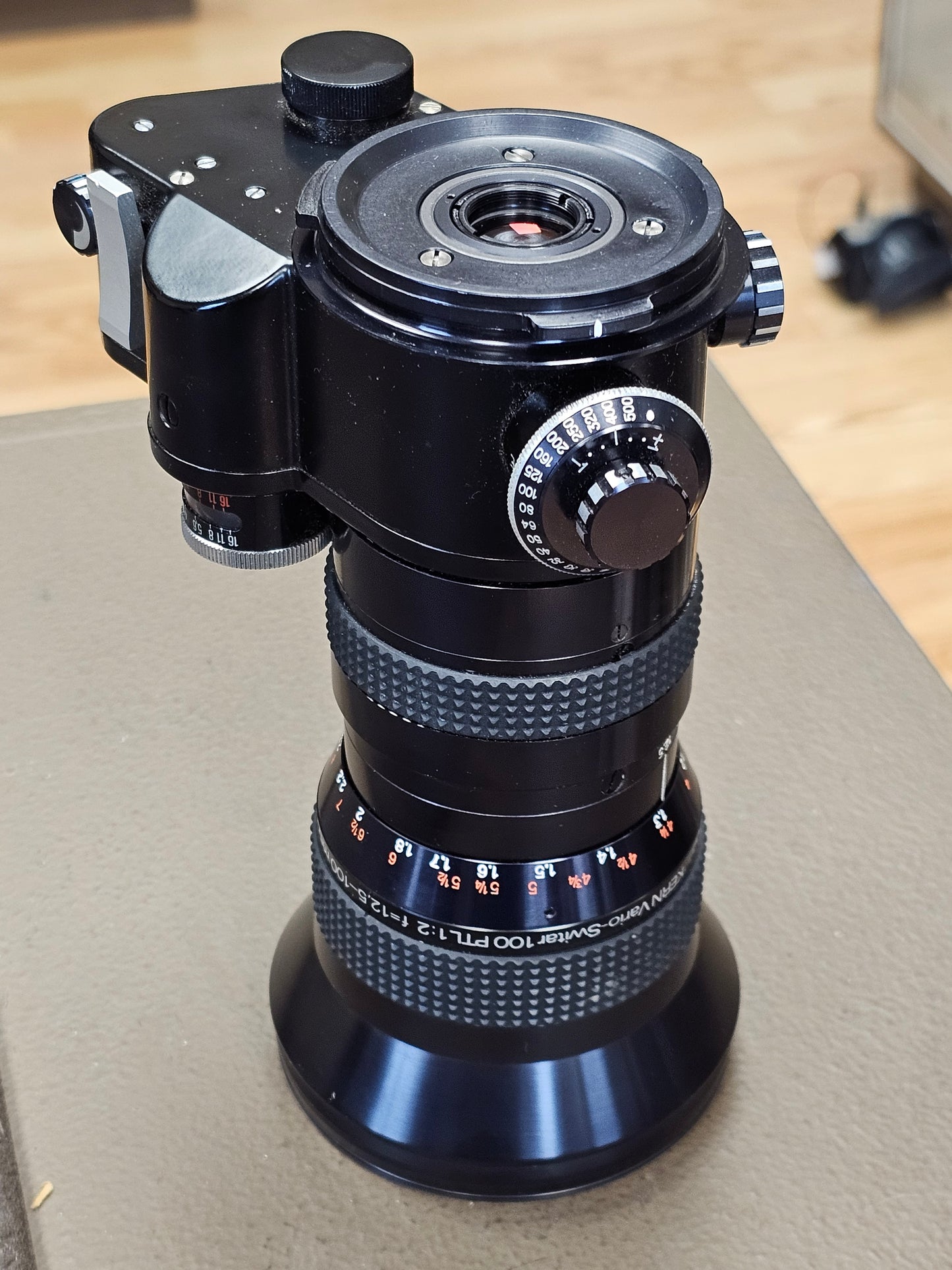Kern Macro Vario-Switar 100 PTL Multicoated, f/2.0 12.5mm-100mm S# 1120574 "TTL Auto/Manual Exposure Bolex Bayonet Mount + Aspheron 6.5mm Multicoated S# 51122
