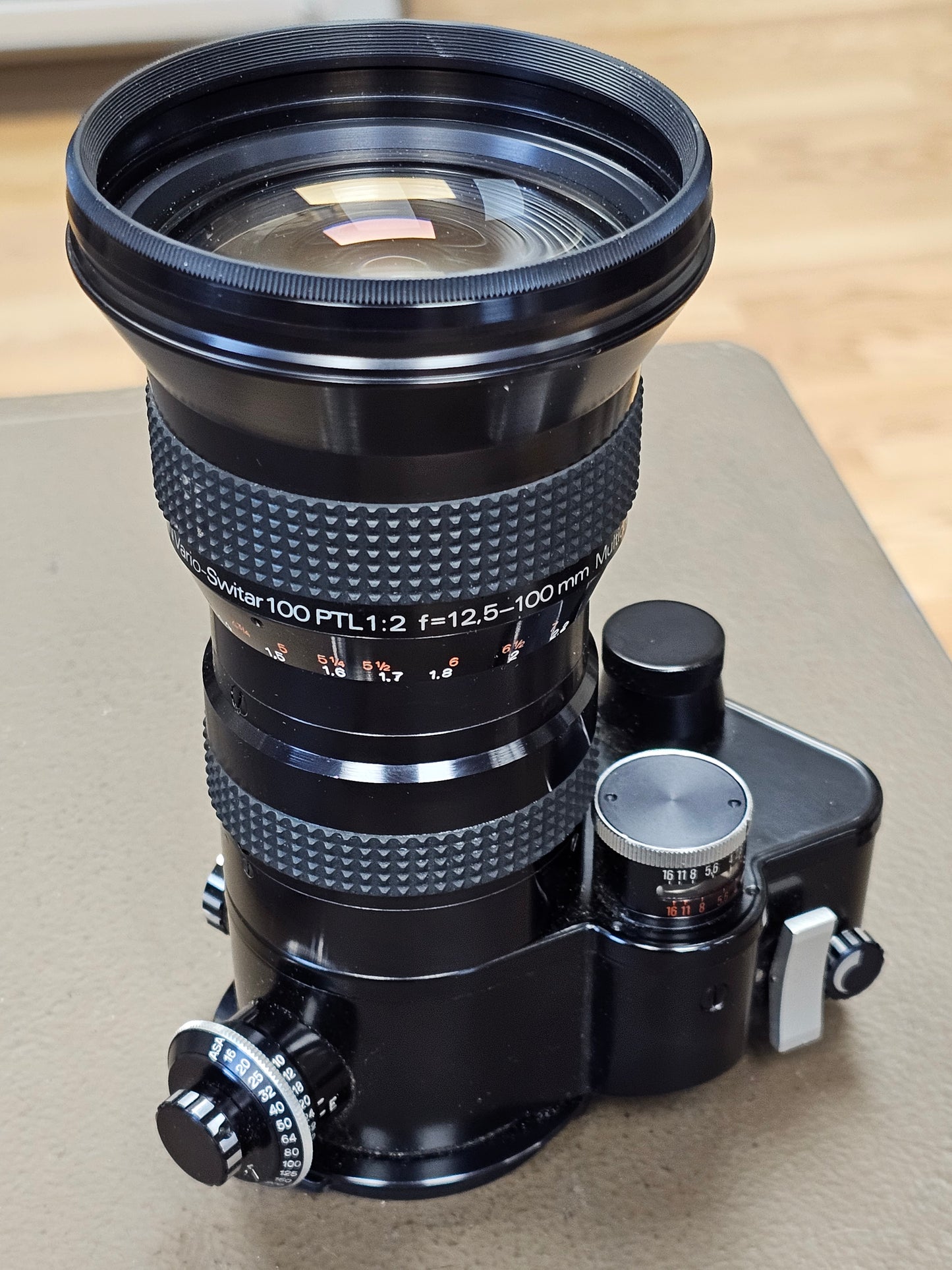 Kern Macro Vario-Switar 100 PTL Multicoated, f/2.0 12.5mm-100mm S# 1120574 "TTL Auto/Manual Exposure Bolex Bayonet Mount + Aspheron 6.5mm Multicoated S# 51122