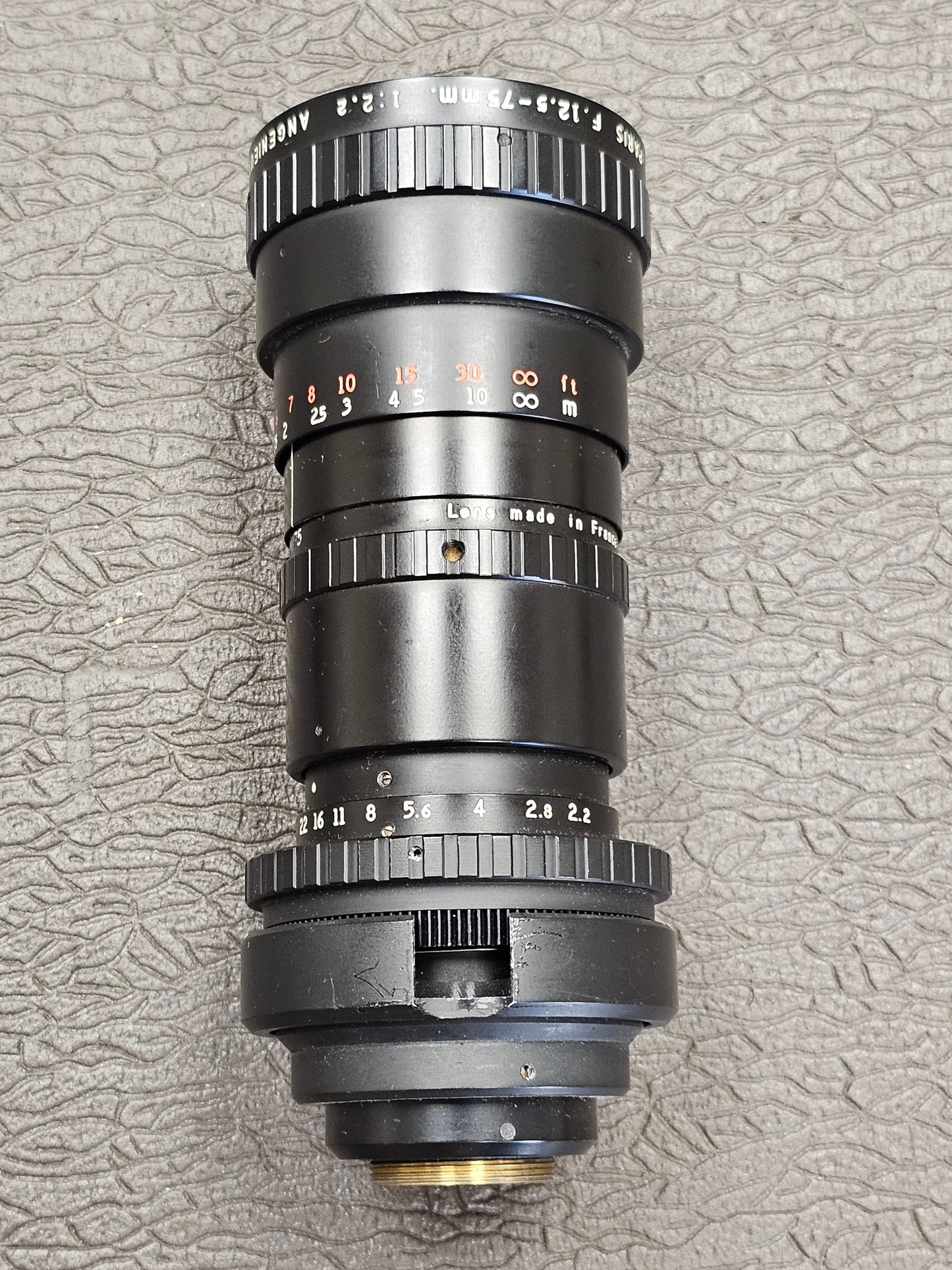 Angenieux 12.5-75mm T2.5 C-Mount Zoom lens Type 6x12.5B S# 1194005