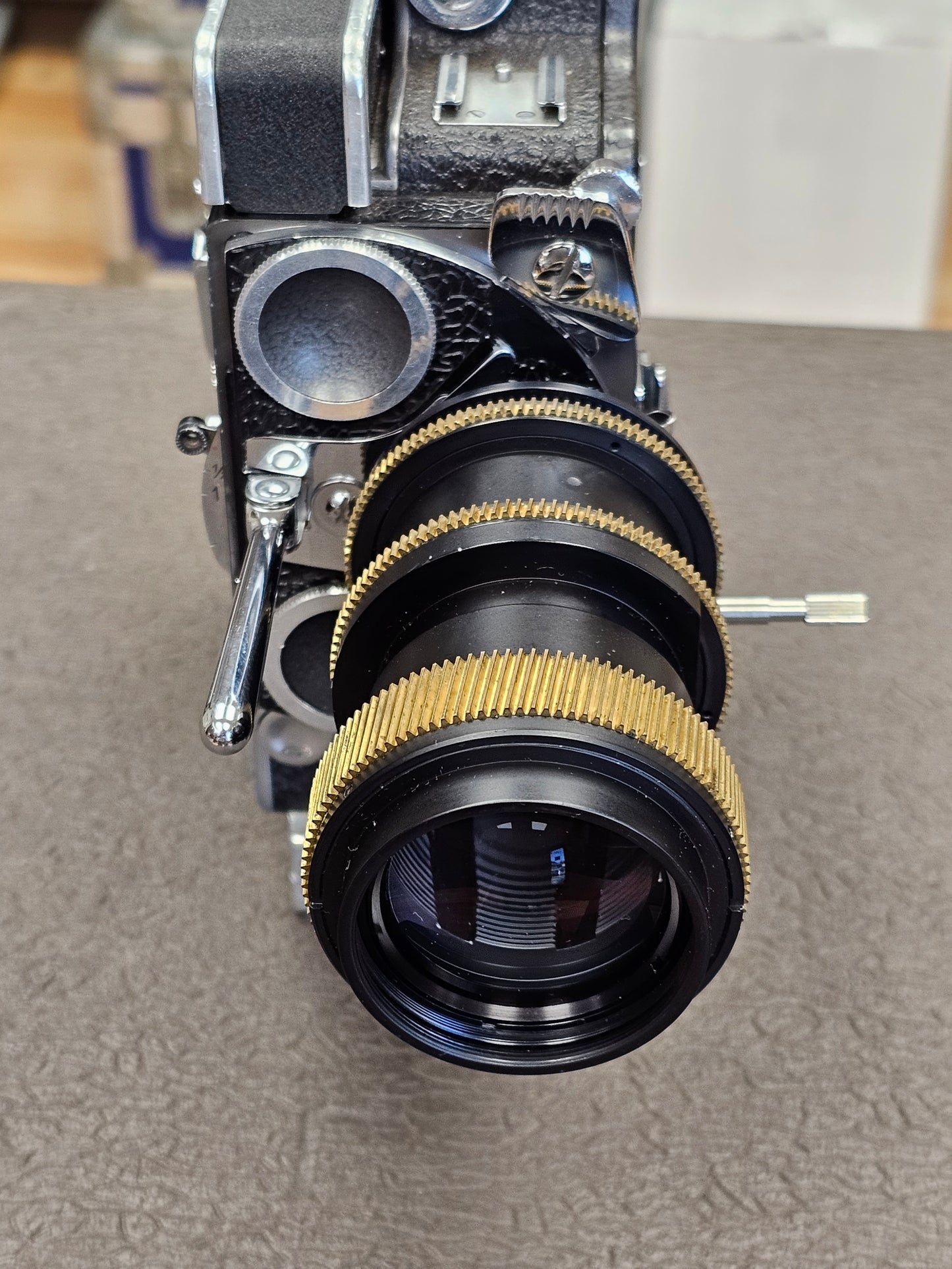 Prototype Super 16mm Zoom lens C-Mount (Angenieux 17-68mm f2.2/T2.5 C-Mount Zoom lens)