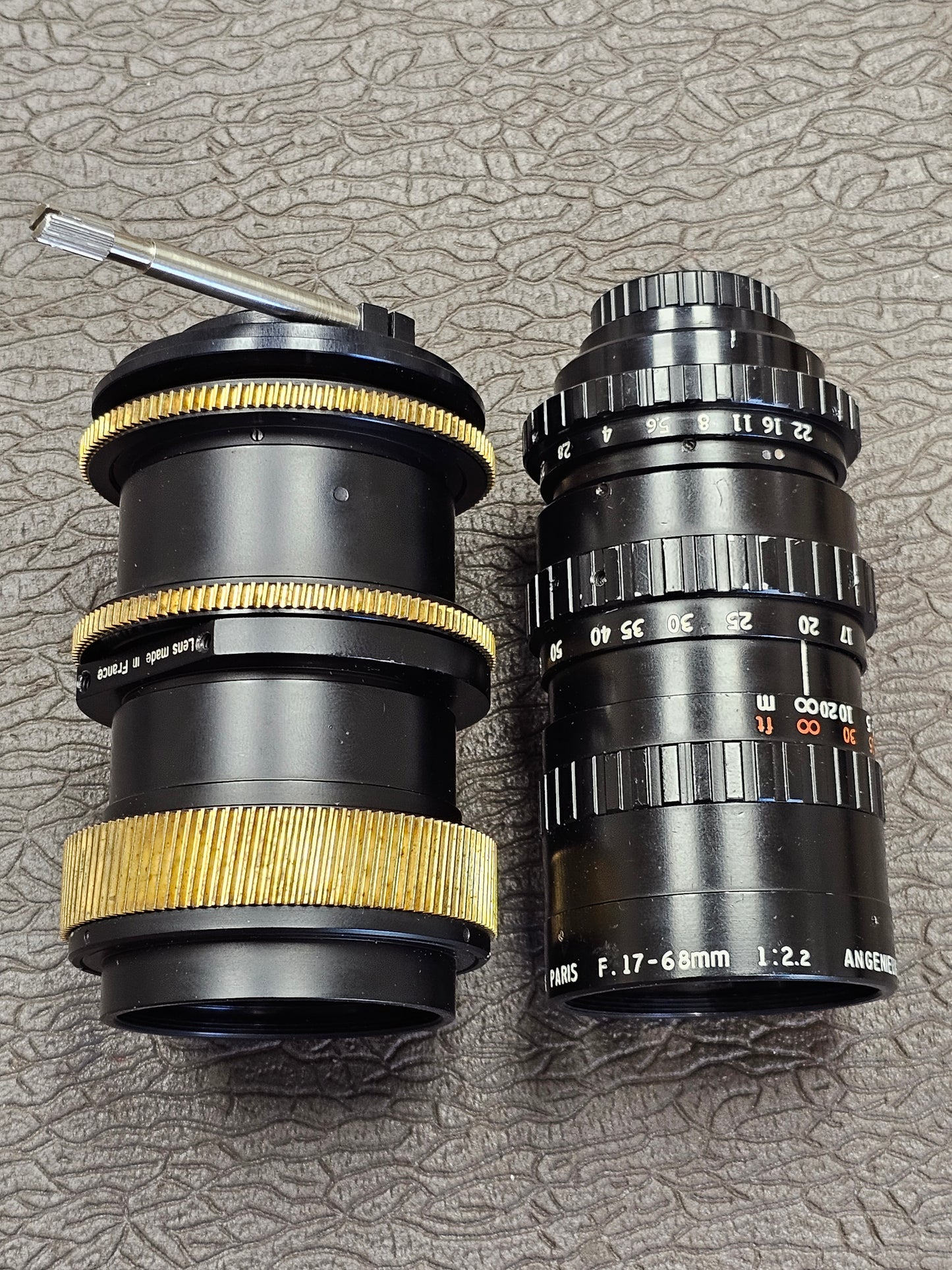 Prototype Super 16mm Zoom lens C-Mount (Angenieux 17-68mm f2.2/T2.5 C-Mount Zoom lens)