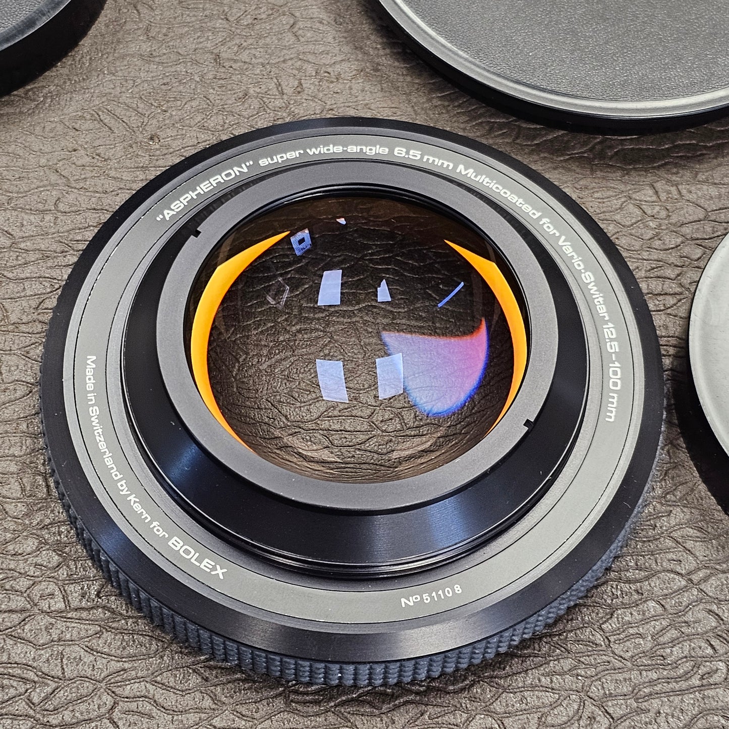 Kern Vario-Switar 12.5mm-100mm f2 Multicoated Zoom Lens Bolex Bayonet Mount S# 1142135 with Aspheron 6.5mm Multicoated S# 51108