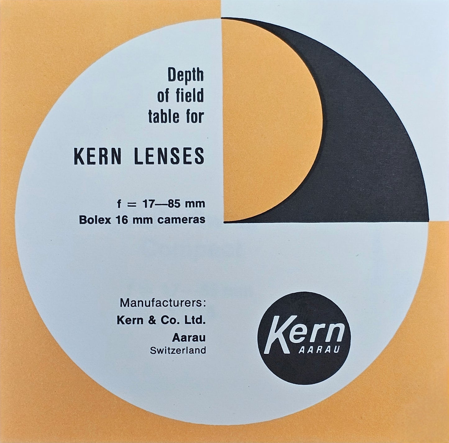 Kern Vario Switar Compact 17-85mm f3.5 H16RX Zoom lens In Bolex Bayonet Mount S# 1121684