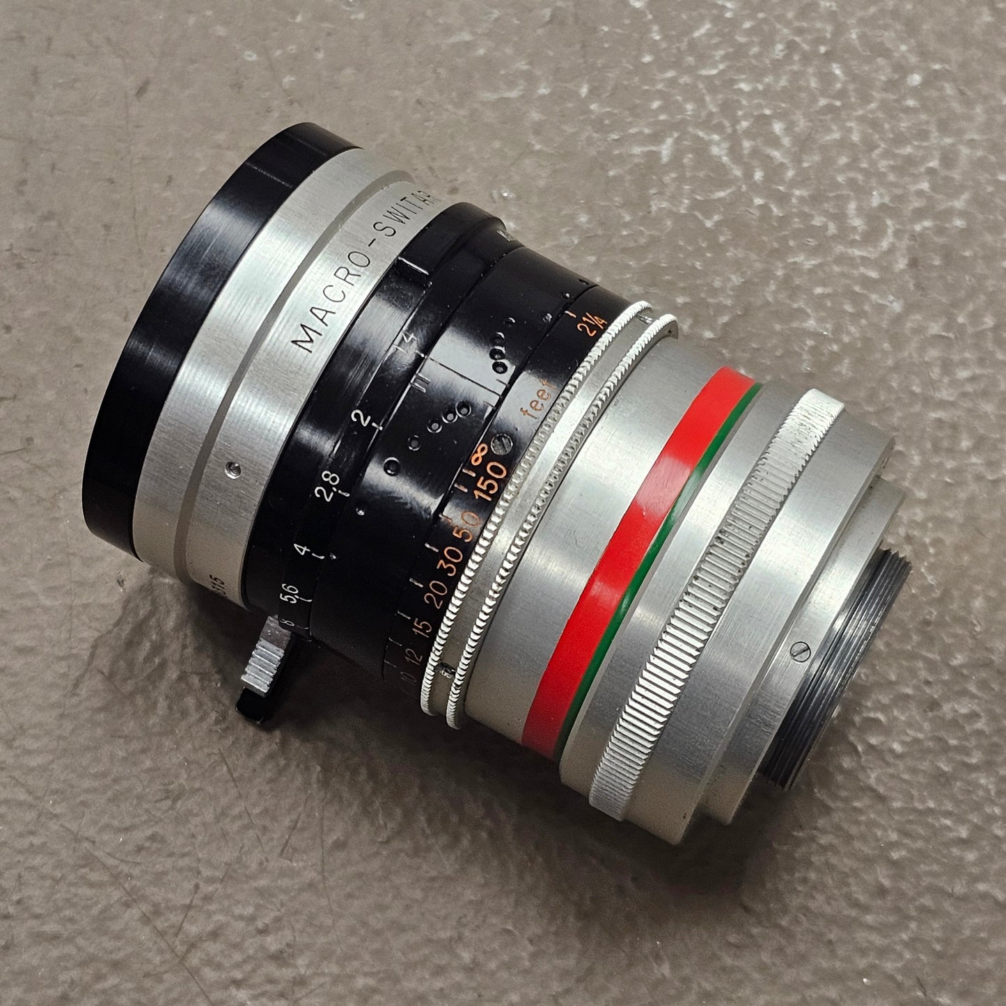 Switar 50mm f1.4 H16RX Macro Preset C-Mount lens S# 998315