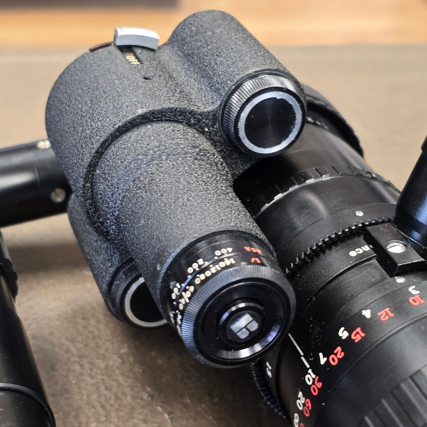 Angenieux 12-120mm f2.2 Type 10 x 12A C-Mount Zoom lens with Dogleg Viewfinder S# 1233032