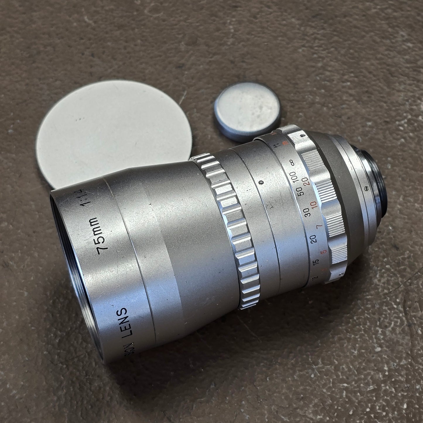 Cosmicar Television 75mm f1.4 C-Mount Lens S# 13107