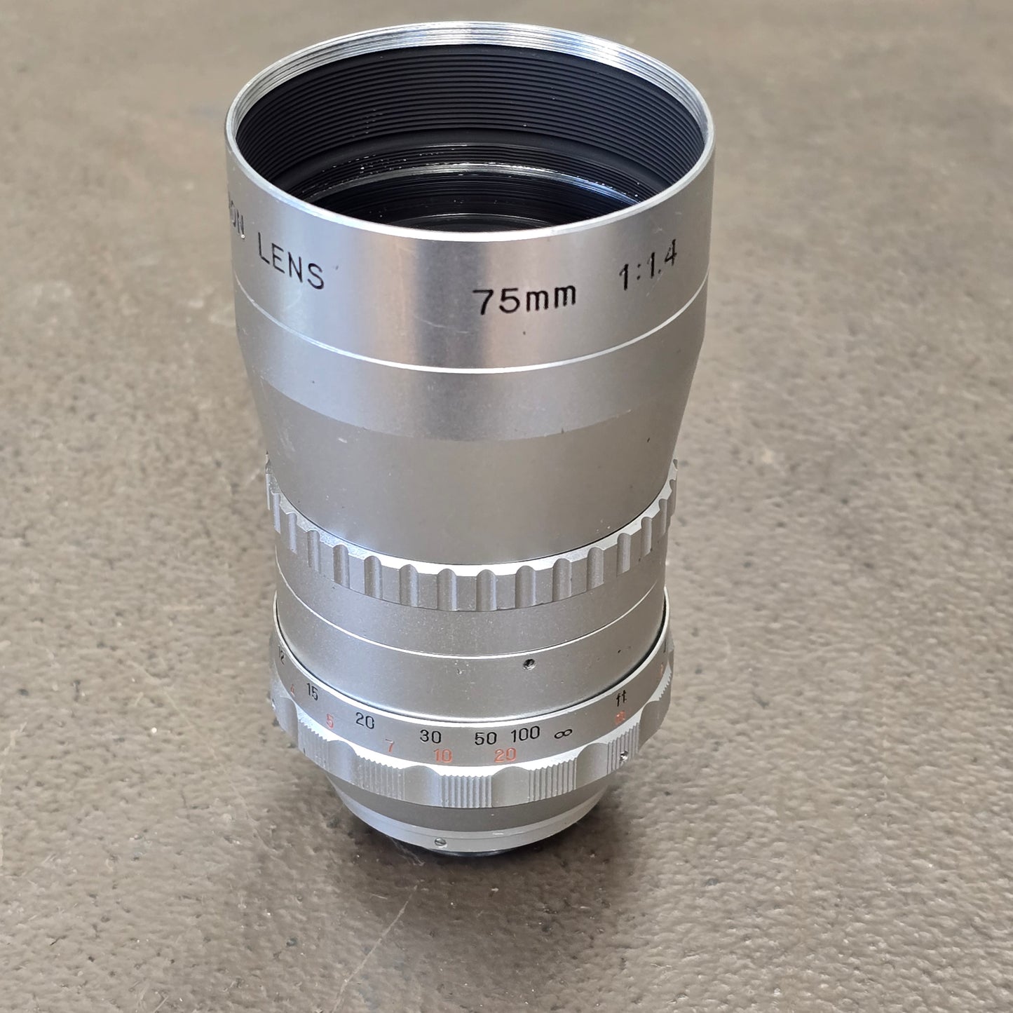 Cosmicar Television 75mm f1.4 C-Mount Lens S# 13107