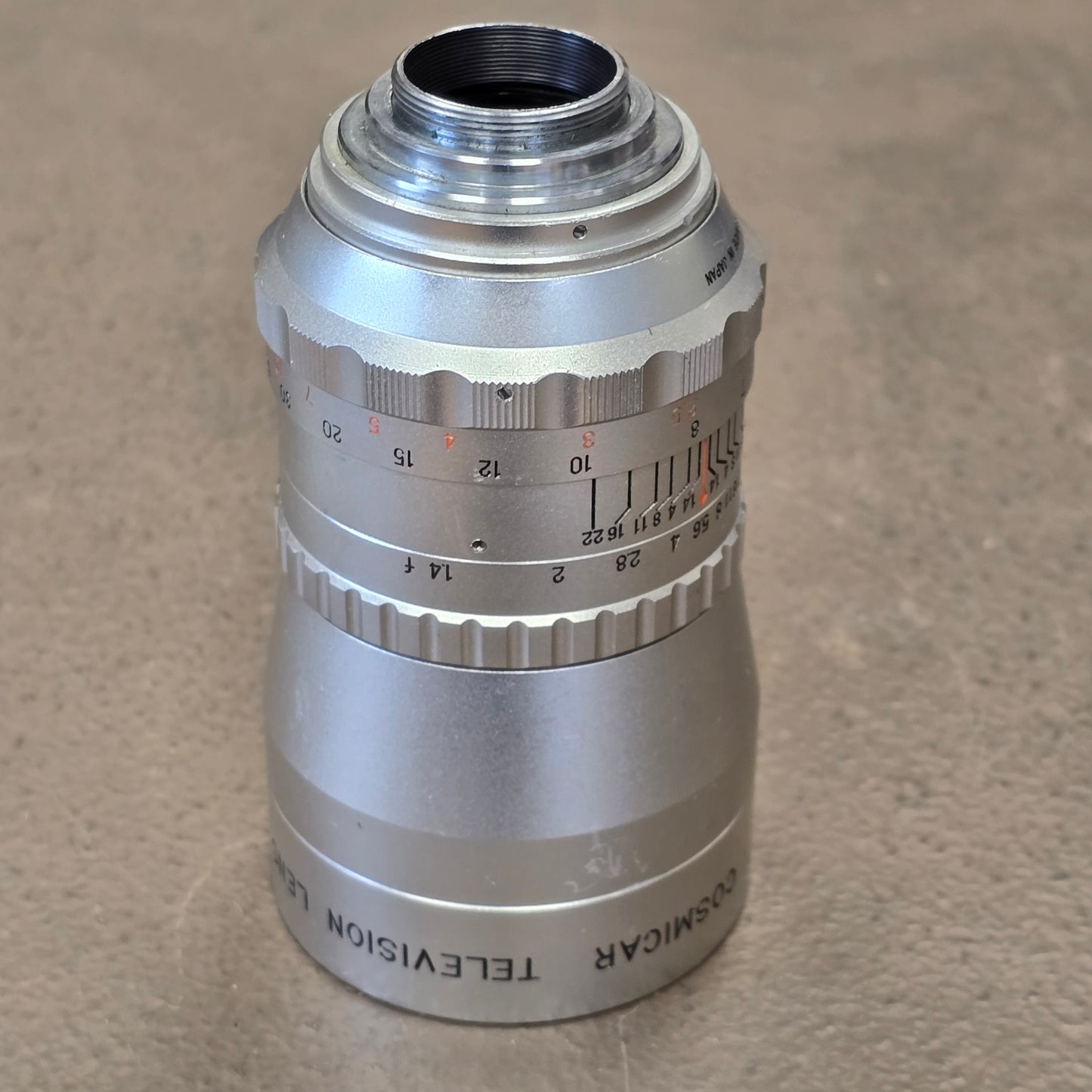Cosmicar Television 75mm f1.4 C-Mount Lens S# 13107