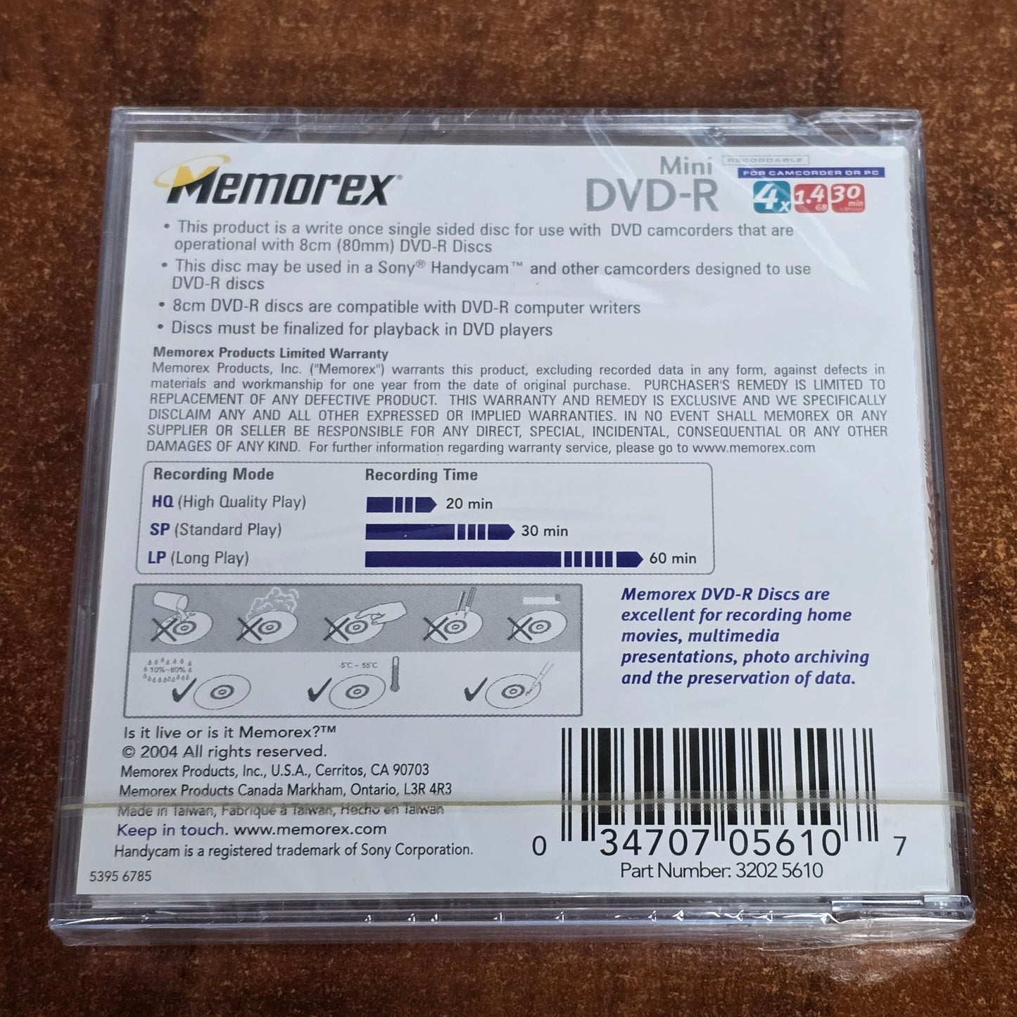Memorex Mini DVD-R Disc