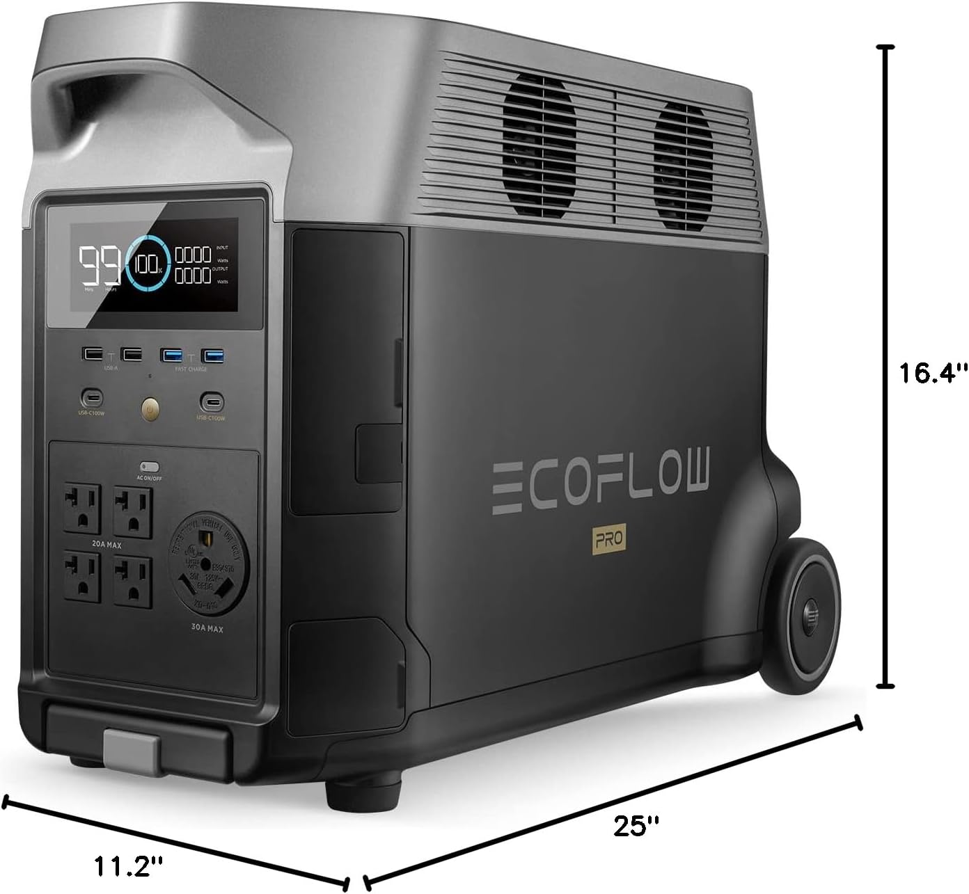 ECOFLOW DELTA Pro Portable Power Station 3600Wh