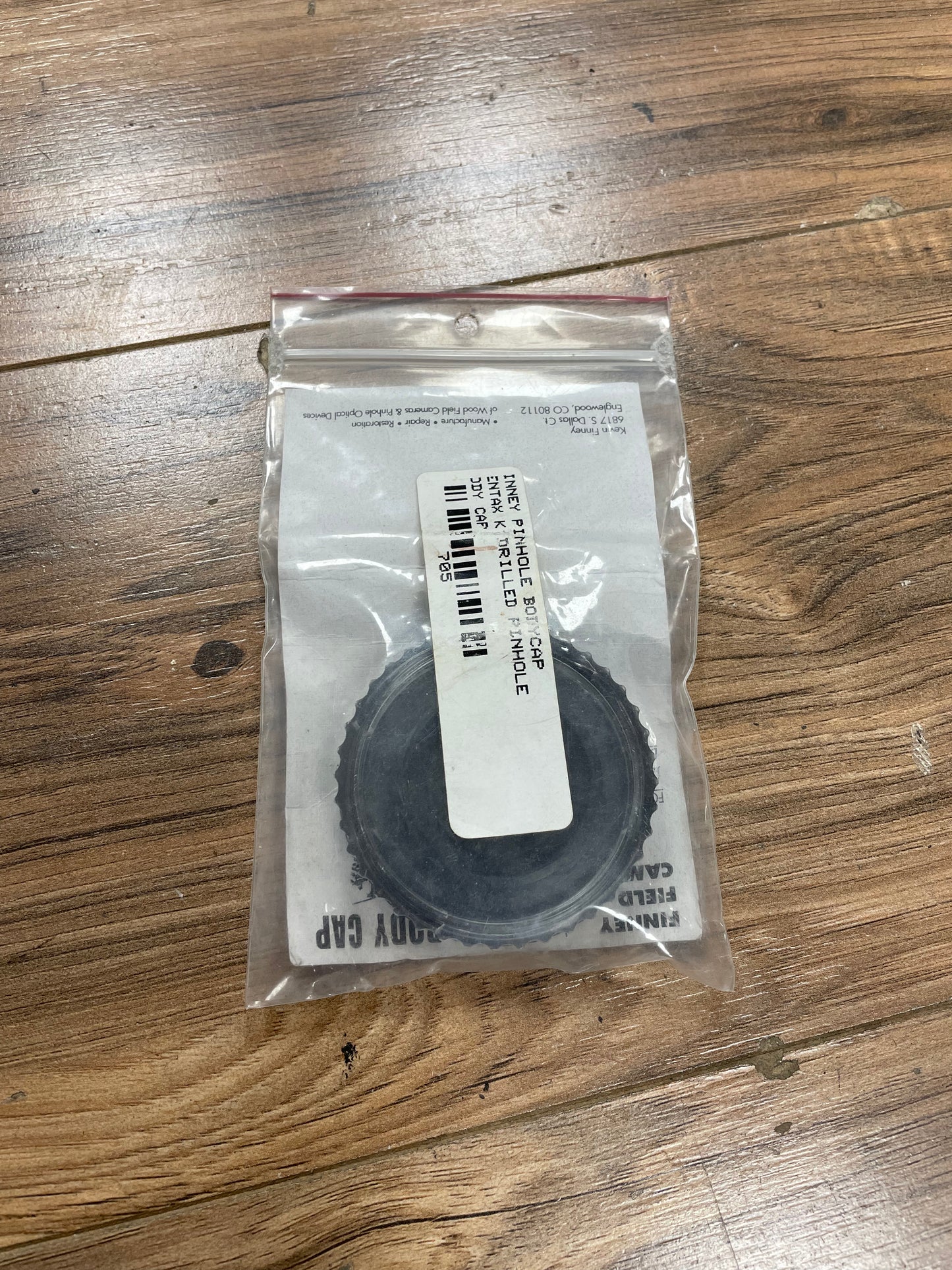 Pinhole Body Cap - 50mm f180 - Pentax K Mount - .011" Dia.