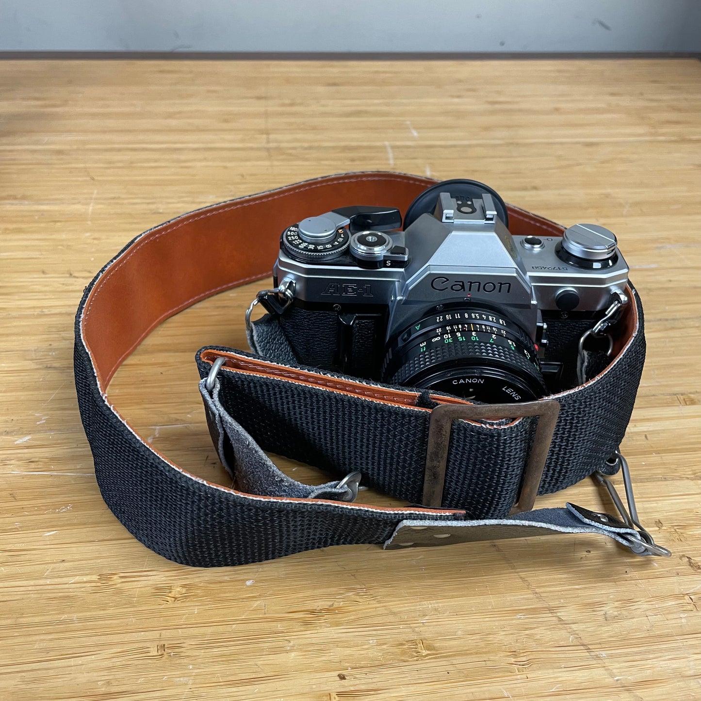 Canon AE-1 35mm Camera Body S# 5172458 with Canon FD 50mm T1.8 Lens S# 4155582