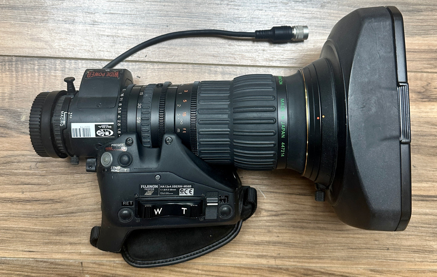 Fujinon UA13x4.5BERD HD Wide ENG Zoom S# 447214