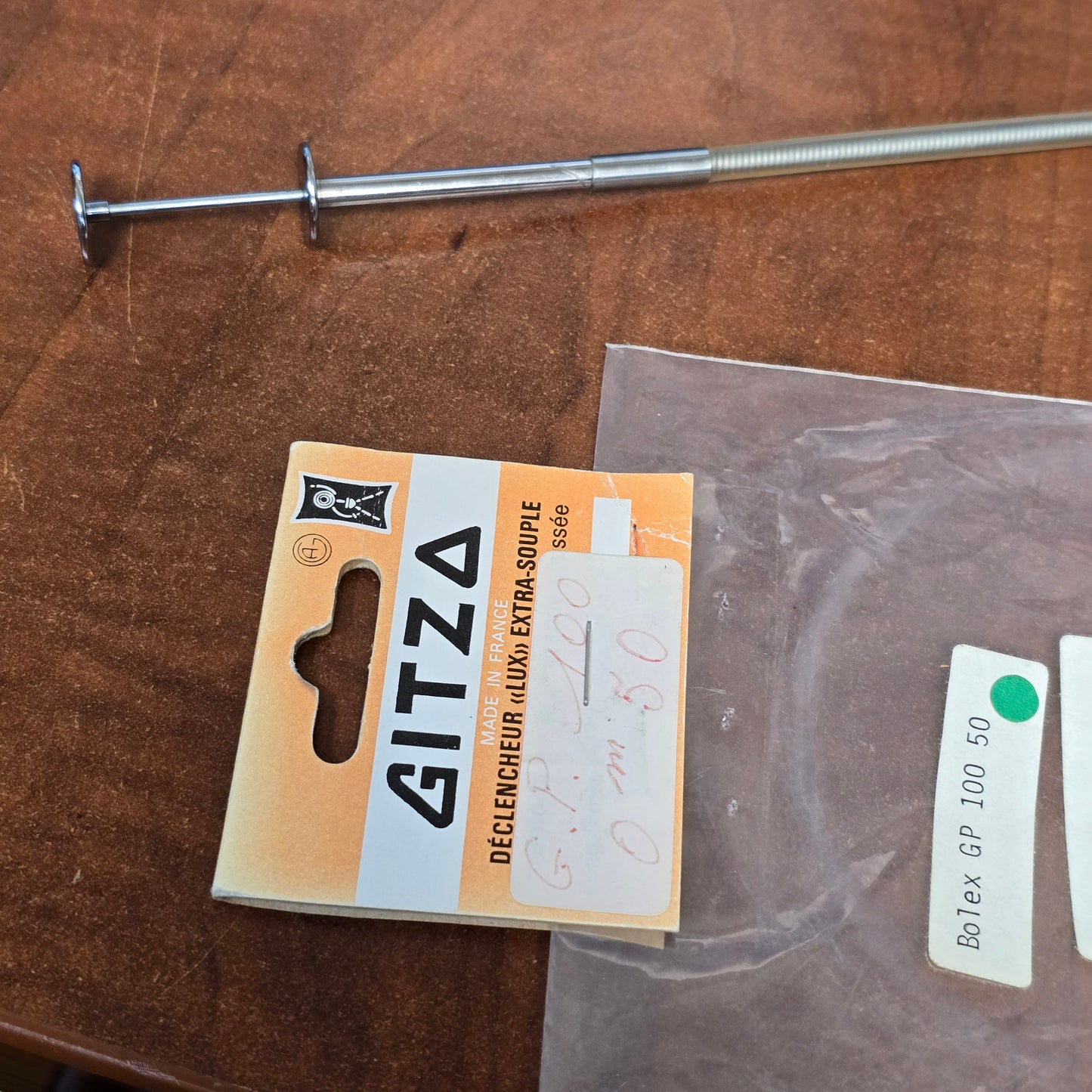 Gitzo Bolex / Pathe Flexible Cable Release 20" long bent tip