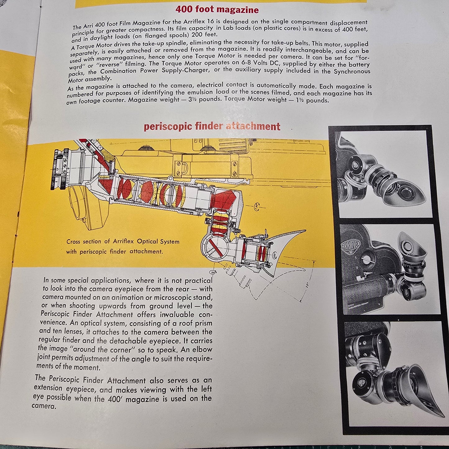 Arriflex Periscope Viewfinder for Arri S Arri S/B Cameras S# 4080