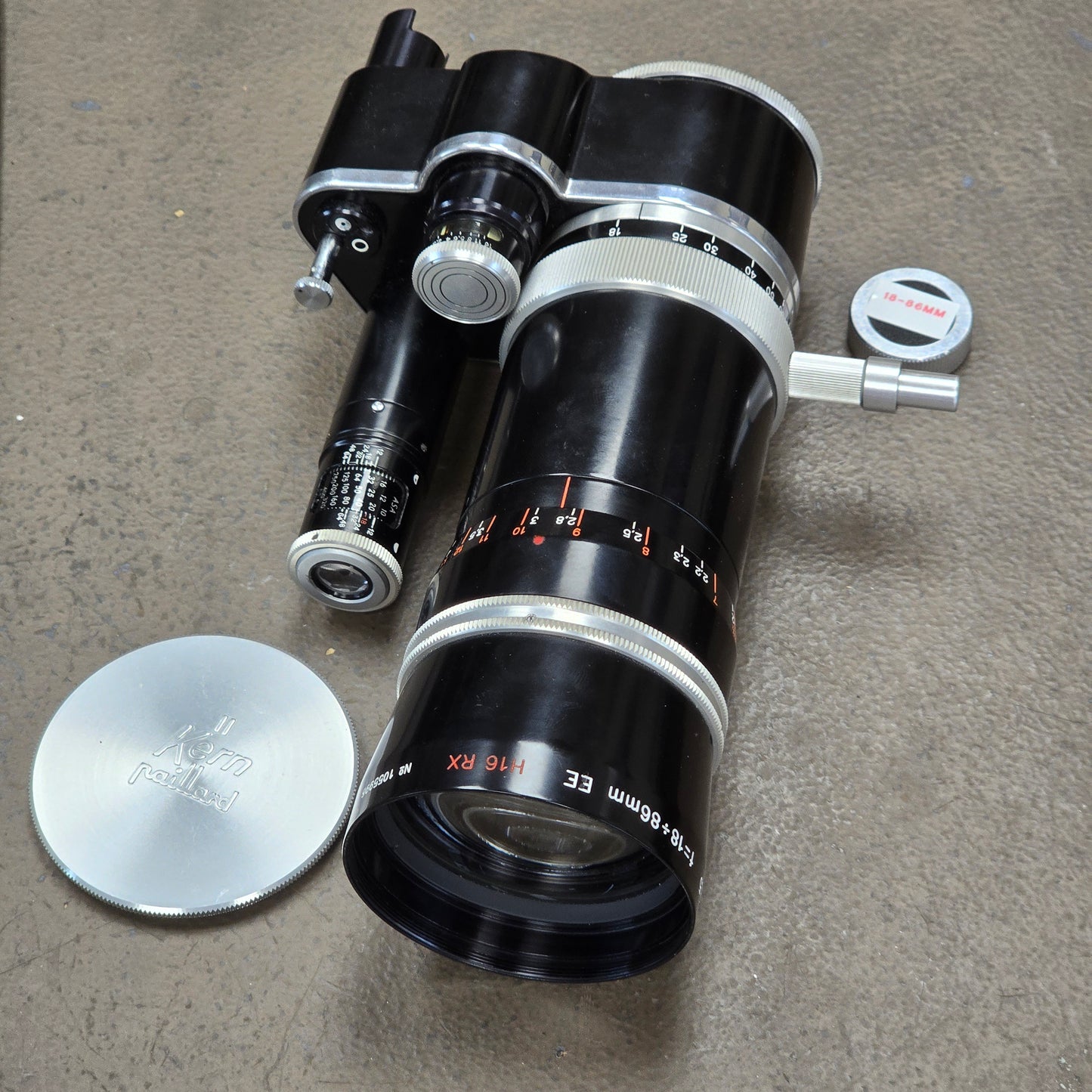 Kern Vario-Switar 18-86mm EE f/2.5 H16 RX C-Mount Zoom Lens S# 1055996