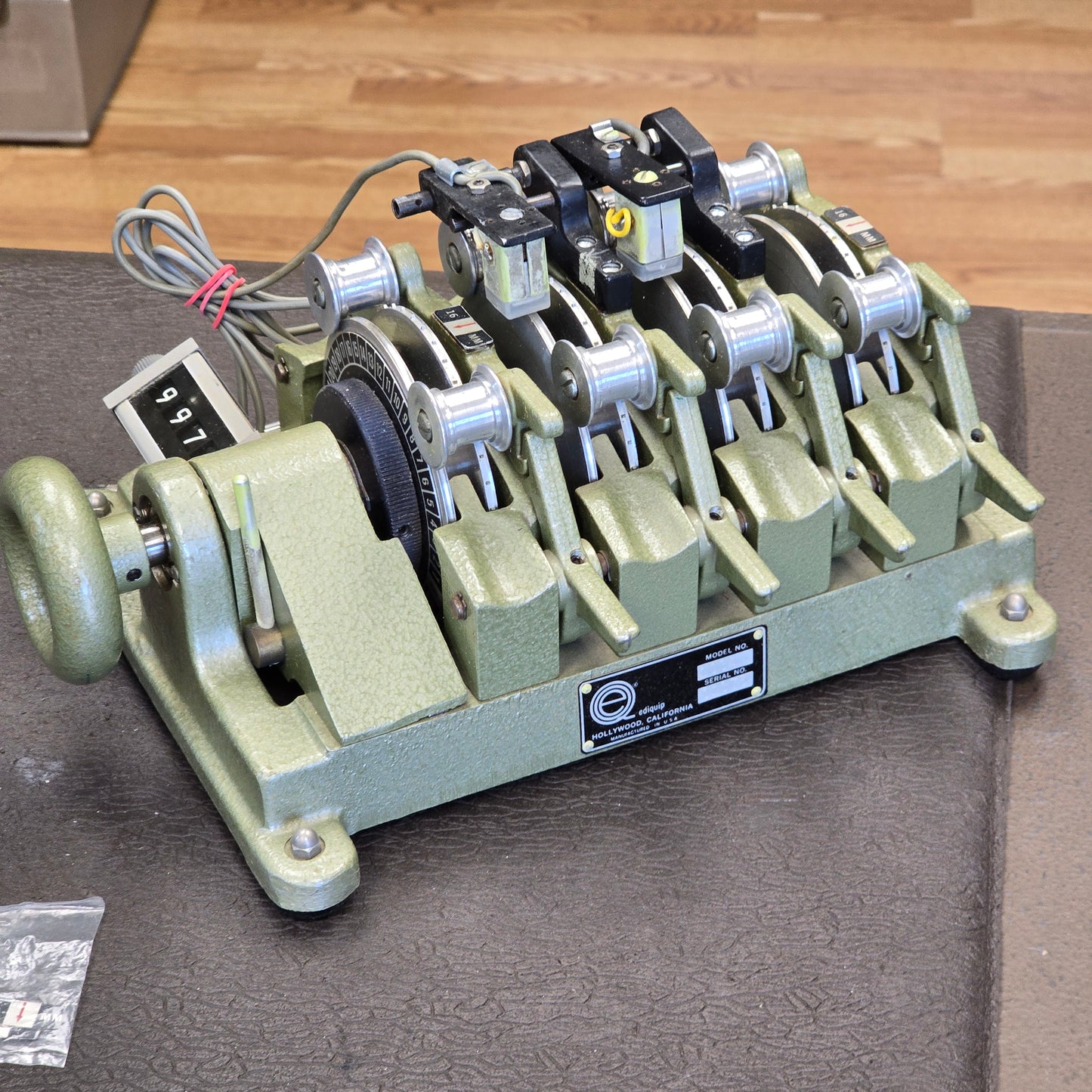 Ediquip 16mm 4 Gang Synchronizer with Counter Model no. 1034 S# 01375