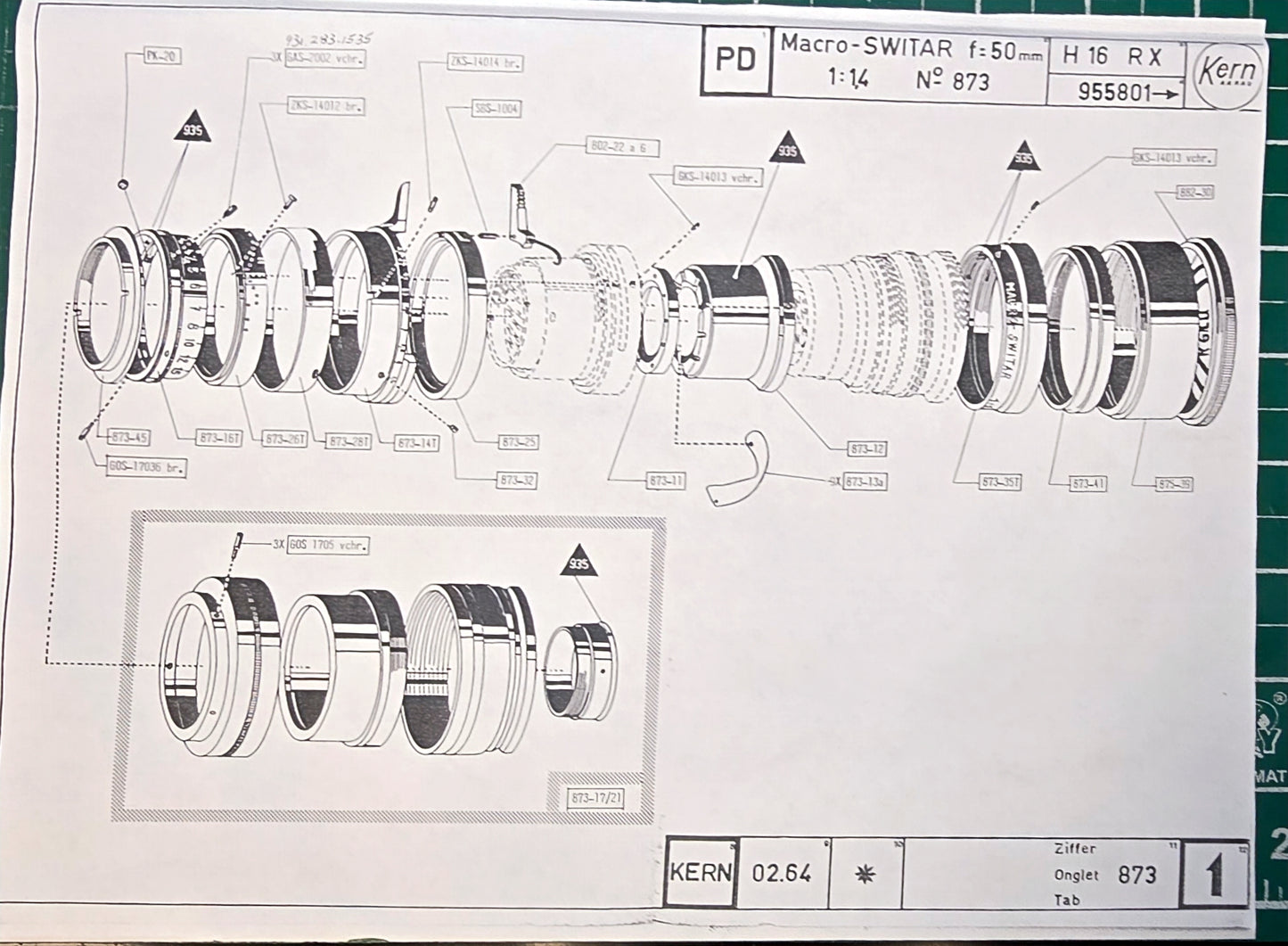 Switar Preset Locking Lever Spring
