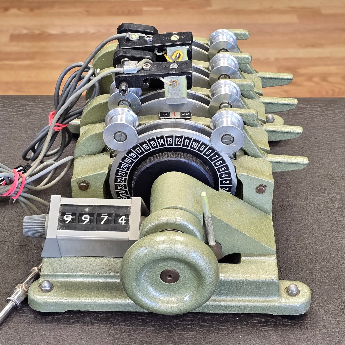 Ediquip 16mm 4 Gang Synchronizer with Counter Model no. 1034 S# 01375