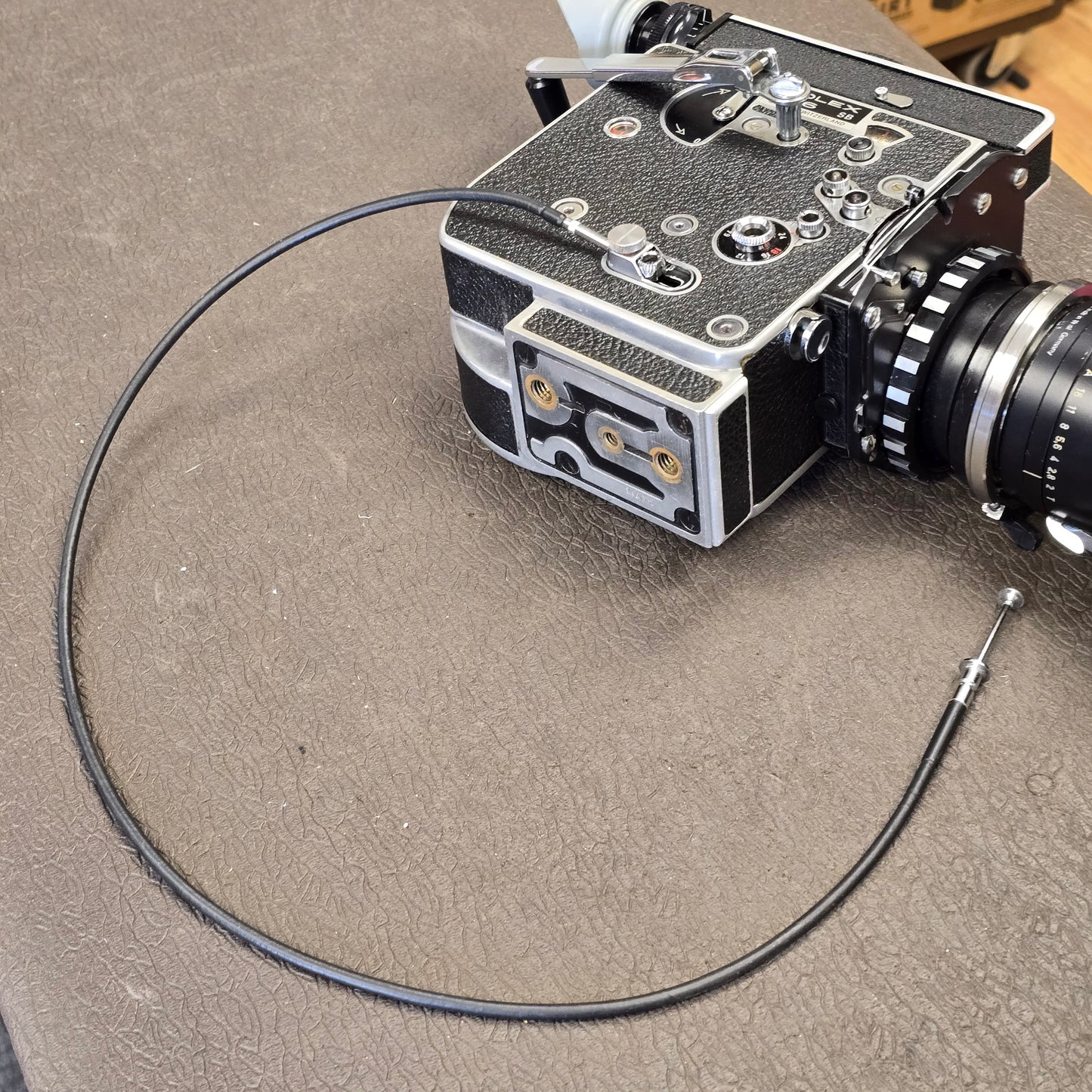 Bolex H16 SB 16mm Camera with 10x Viewfinder S# 300713 & Vario Switar 16-100mm POE Zoom Lens S# 1116622 Package