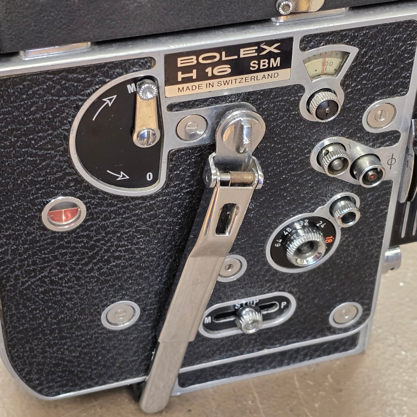 Bolex SBM 16mm Camera body with 10X viewfinder S# 300878