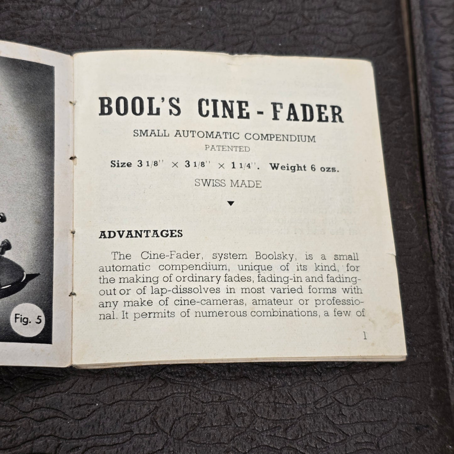 Bolsey Cine Fader Auto Compendium