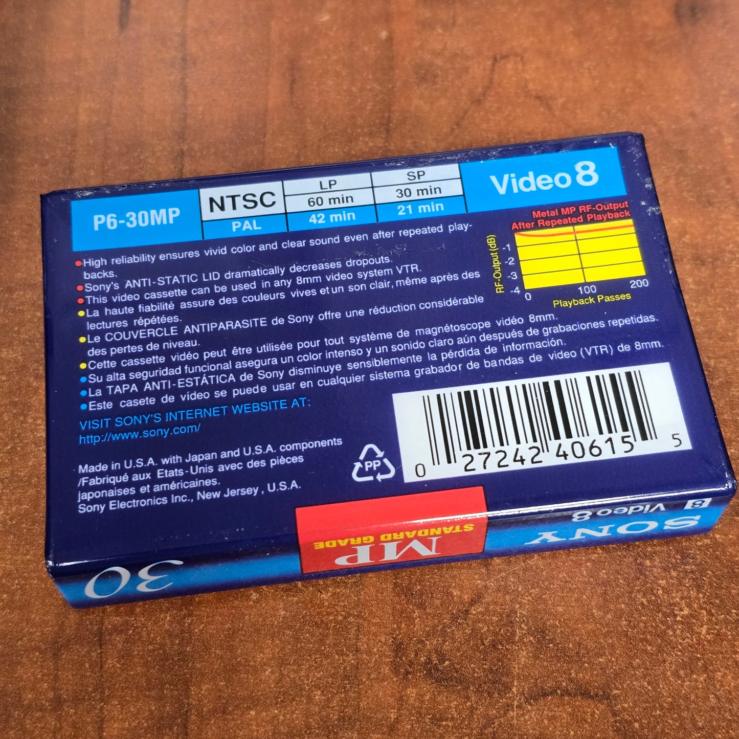 Sony MP Hi8 Cassette 30 P6-30MPC