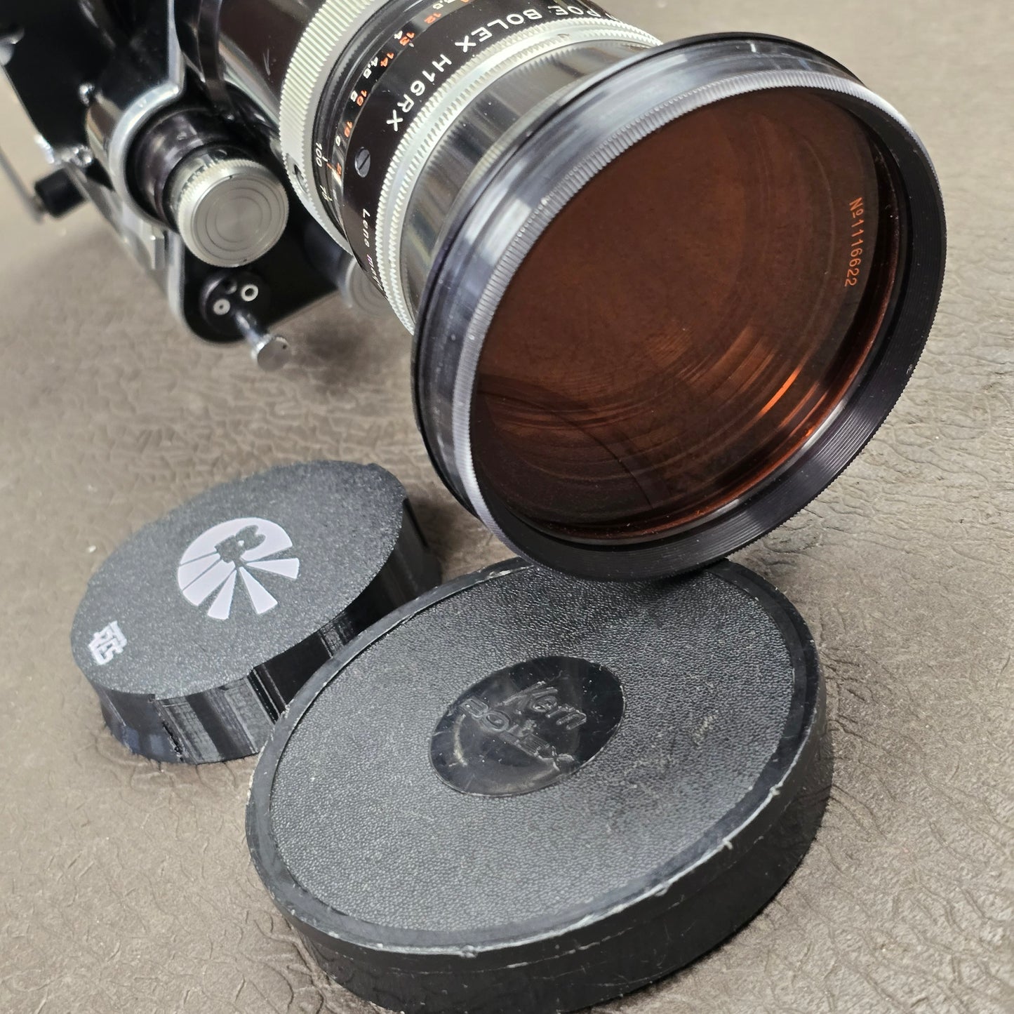 Bolex H16 SB 16mm Camera with 10x Viewfinder S# 300713 & Vario Switar 16-100mm POE Zoom Lens S# 1116622 Package