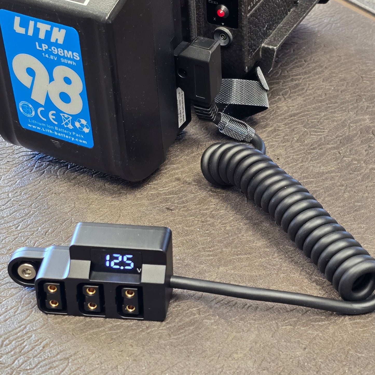 D-Tap 3 Port Splitter Power Cable Hub with Voltage Display