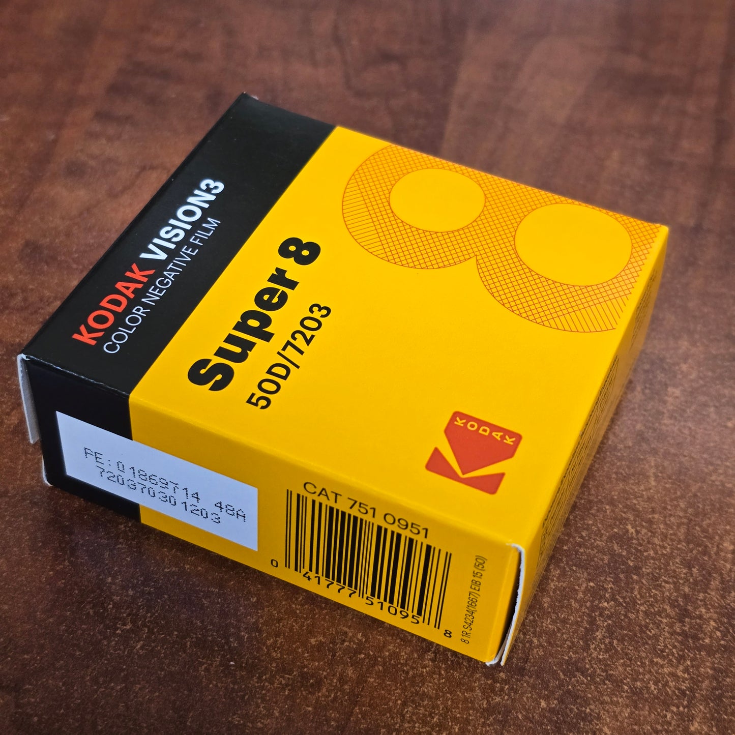 KODAK S8mm 50' VISION3 50D Color Negative Film 7203