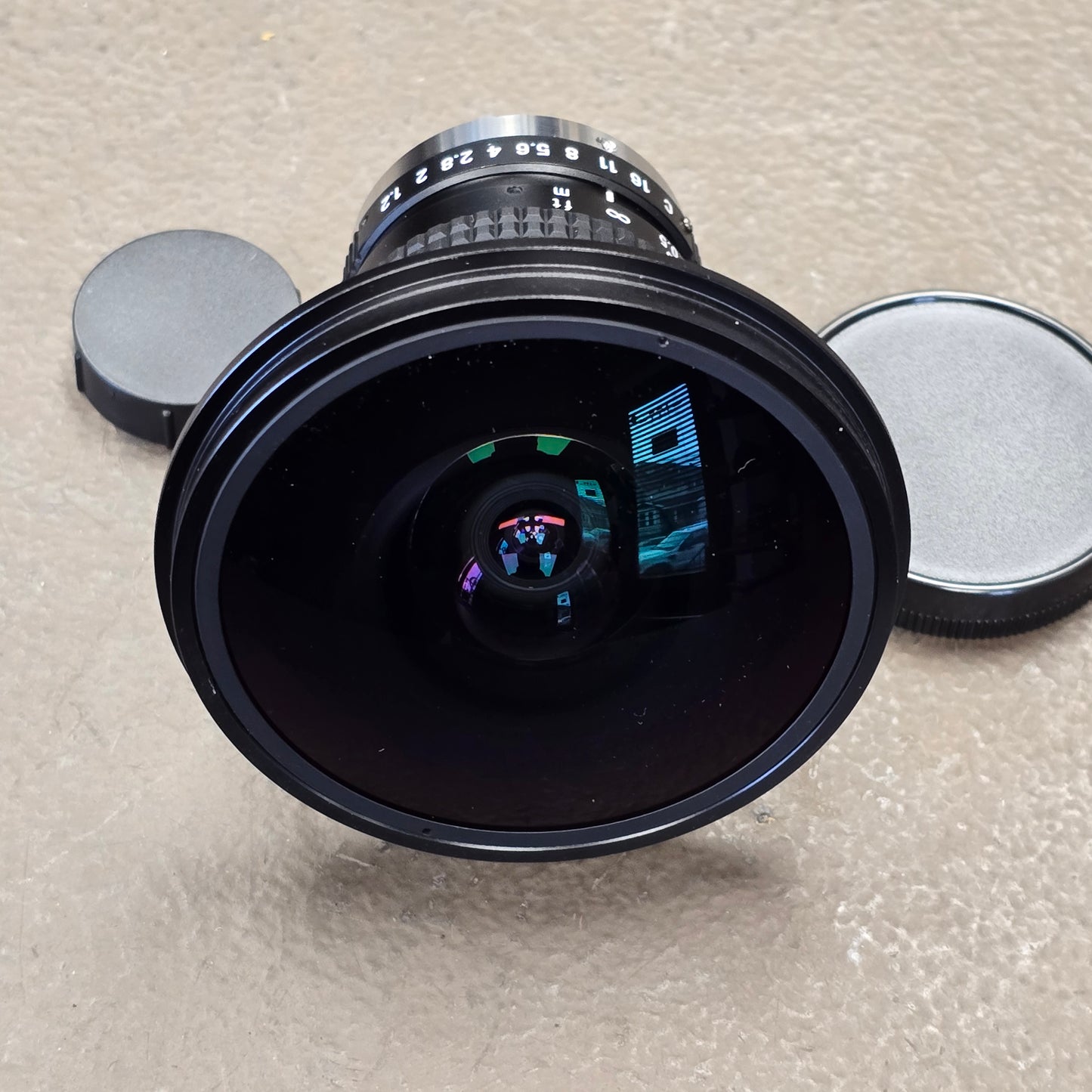 Super Fisheye 1.8mm Lens Attachment with Ricoh 6mm f1.2 C-Mount Lens S# 910481