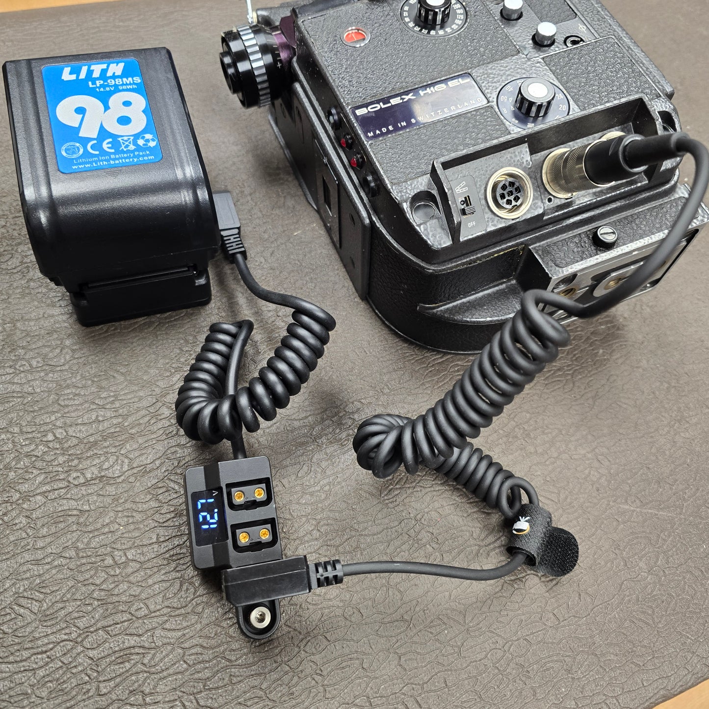 Bolex EL D-Tap Coiled Power Cable 4-Pin Tuchel Connector