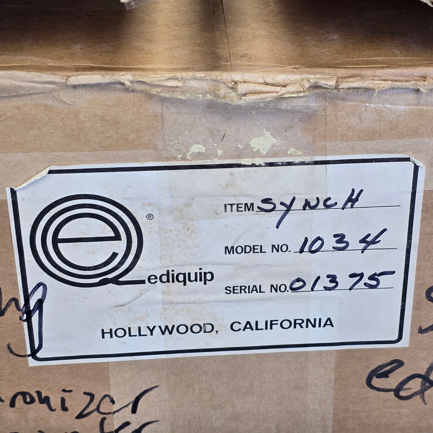 Ediquip 16mm 4 Gang Synchronizer with Counter Model no. 1034 S# 01375
