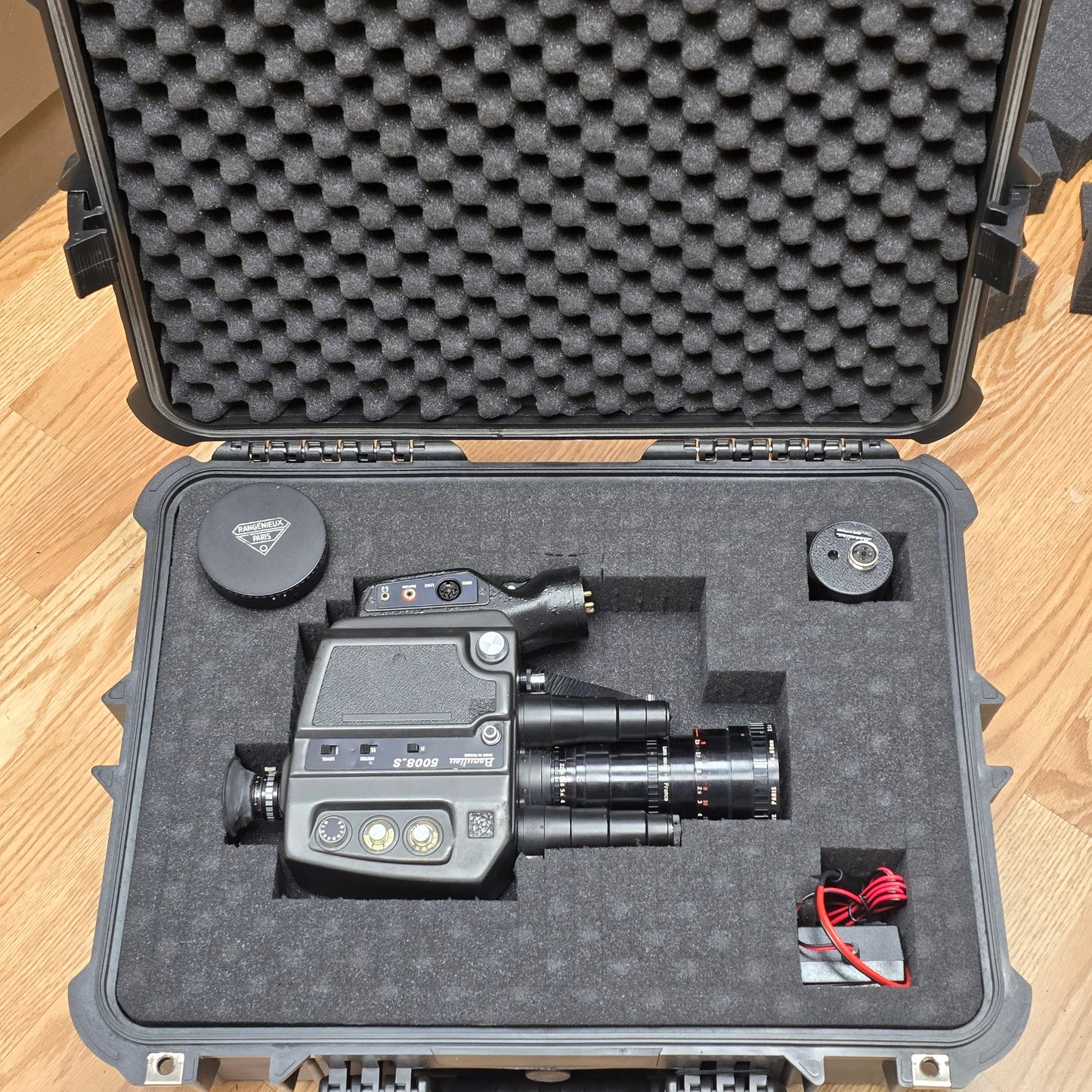 Beaulieu 5008.S Super 8mm Camera S# 445183 with Angenieux 6-80mm T1.2 Zoom lens S# 1402332