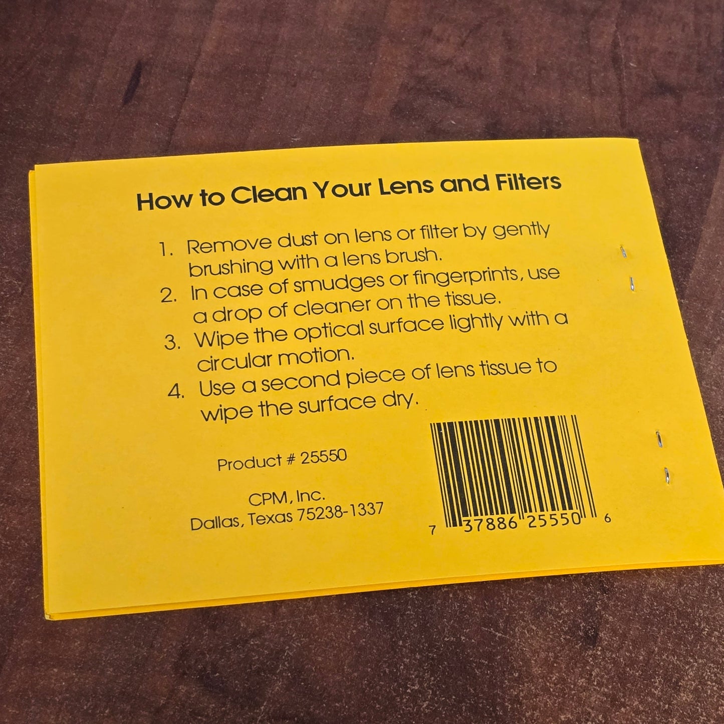 Delta 1 Lens Cleaning Paper