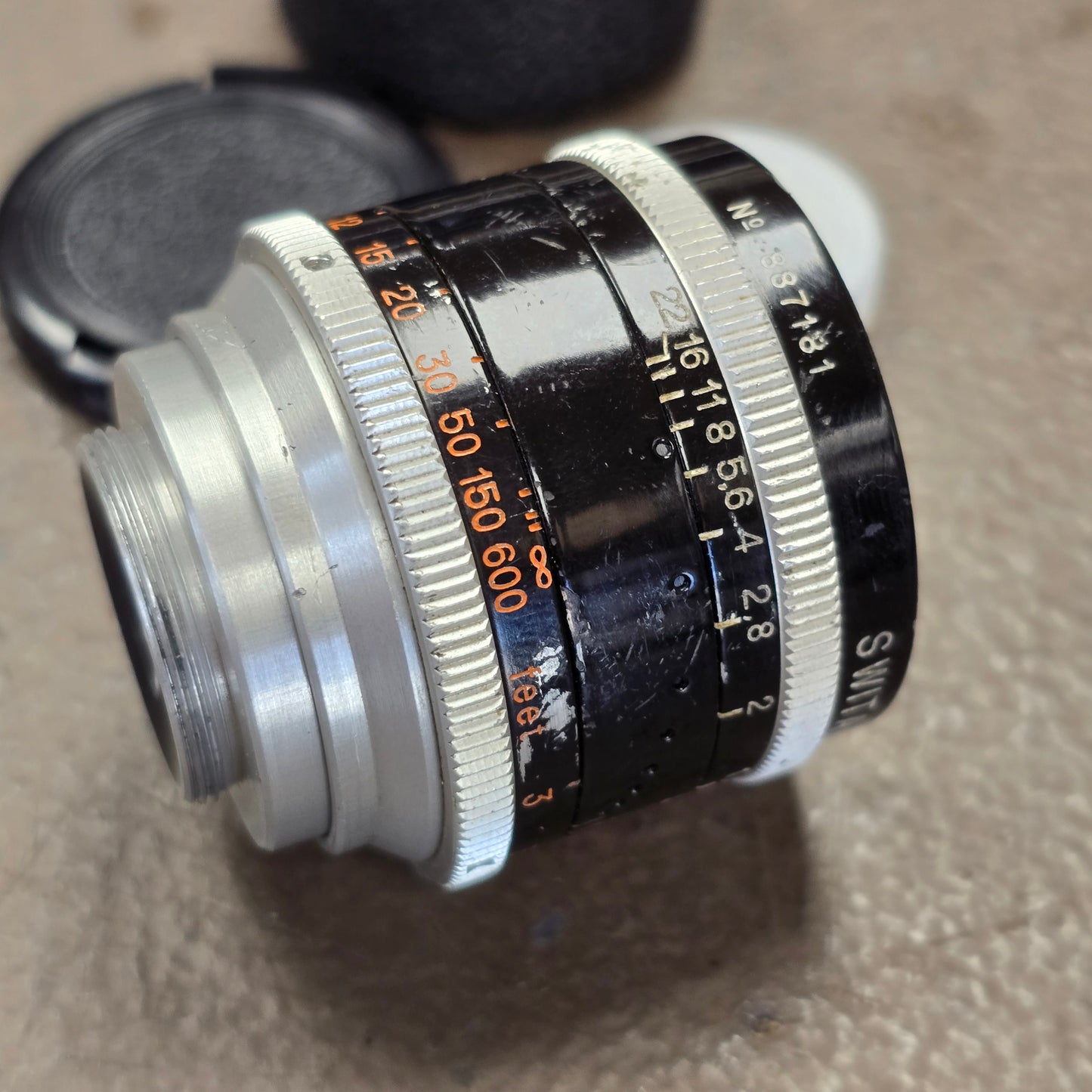 Switar 50mm f1.4 H16RX C-Mount Lens S# 887181