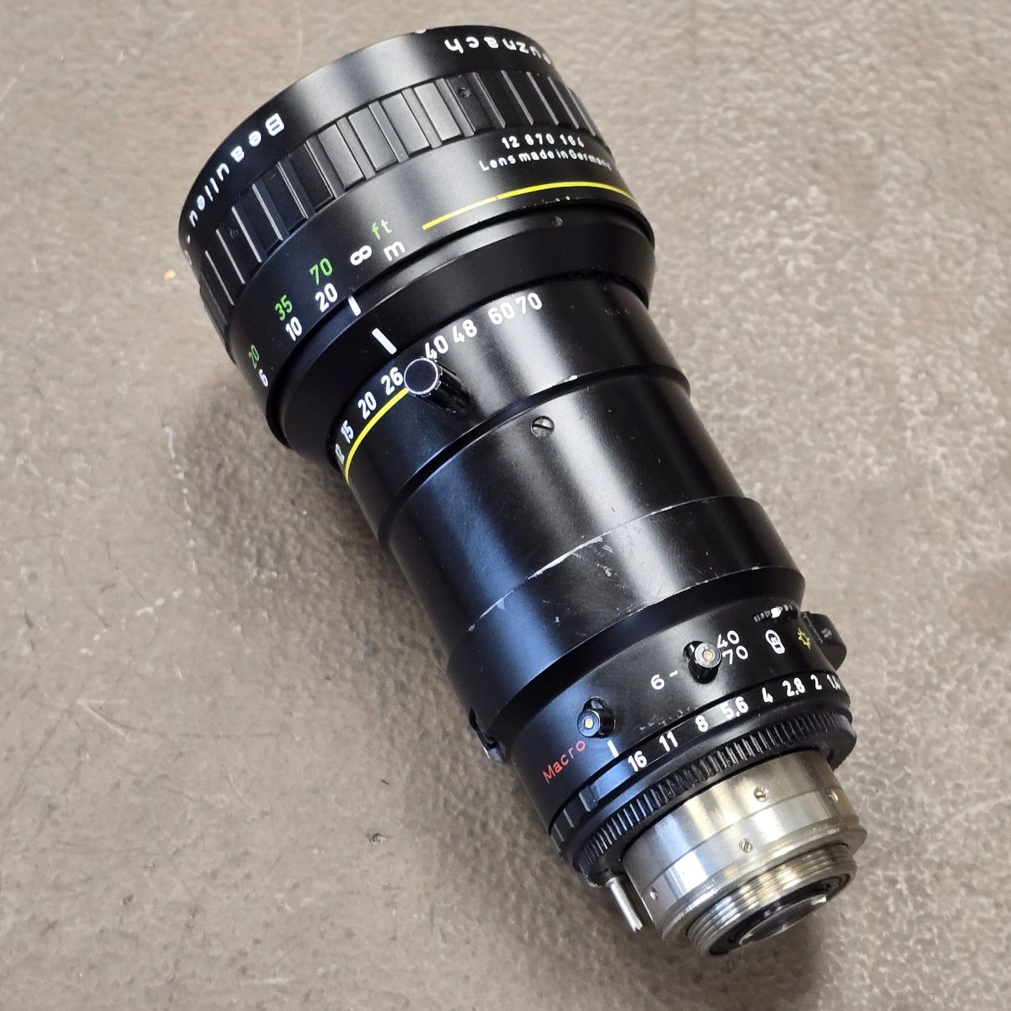 Beaulieu-Optivaron Schneider-Kreuznach 6-70mm f1.4 Macro C-Mount zoom lens for Super 8mm Cameras S# 12870164