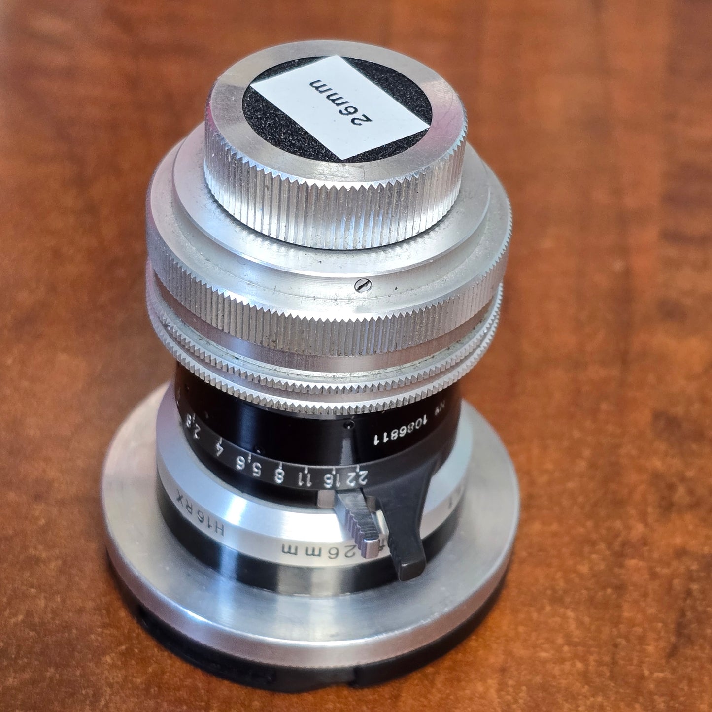 Switar 26mm Macro Preset f/1.1 H16 RX C-Mount Lens S# 1086811